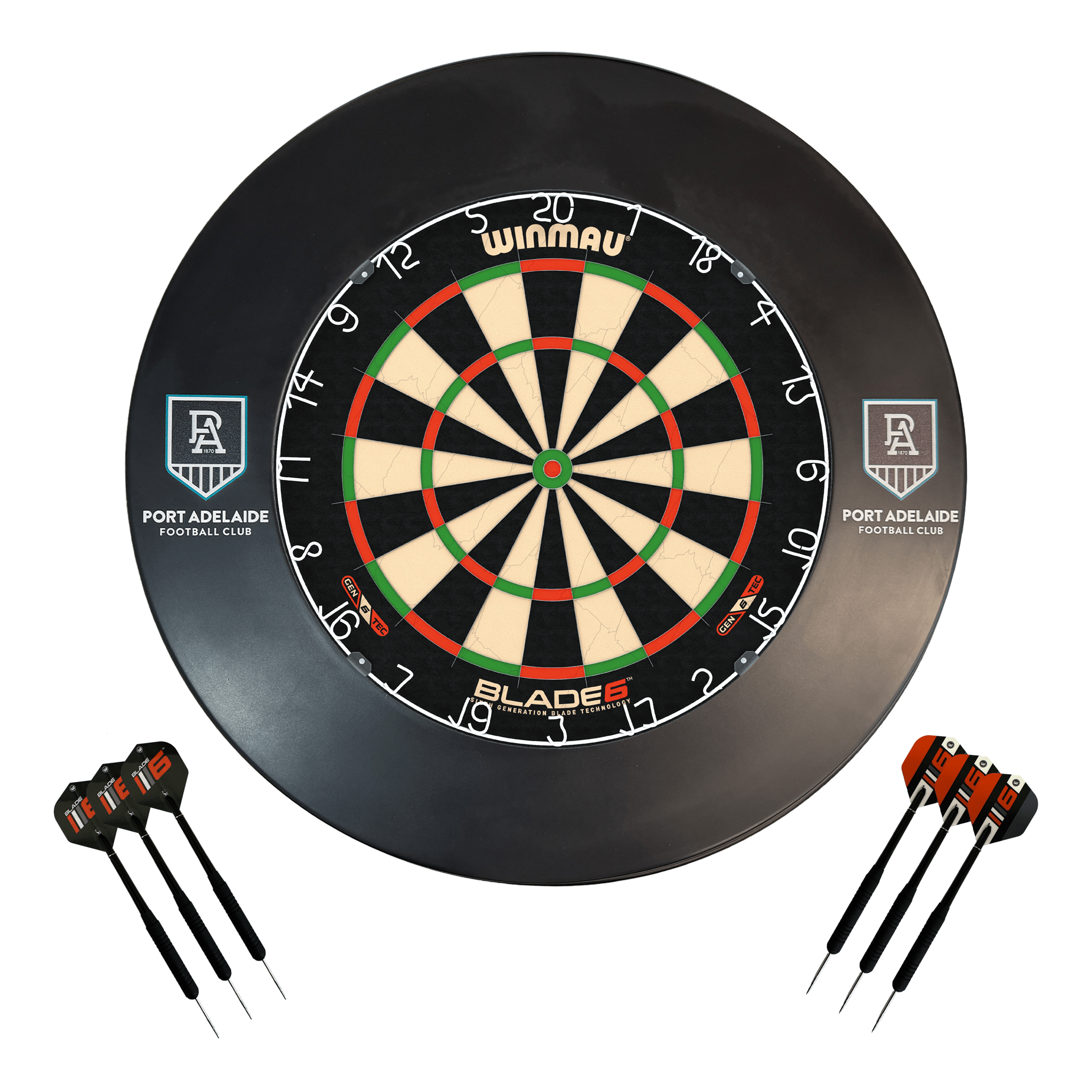 AFL Blade 6 Dartboard, Official AFL Surround & Darts - Complete Darts Set Blade 6 / Carlton Blues Boards
