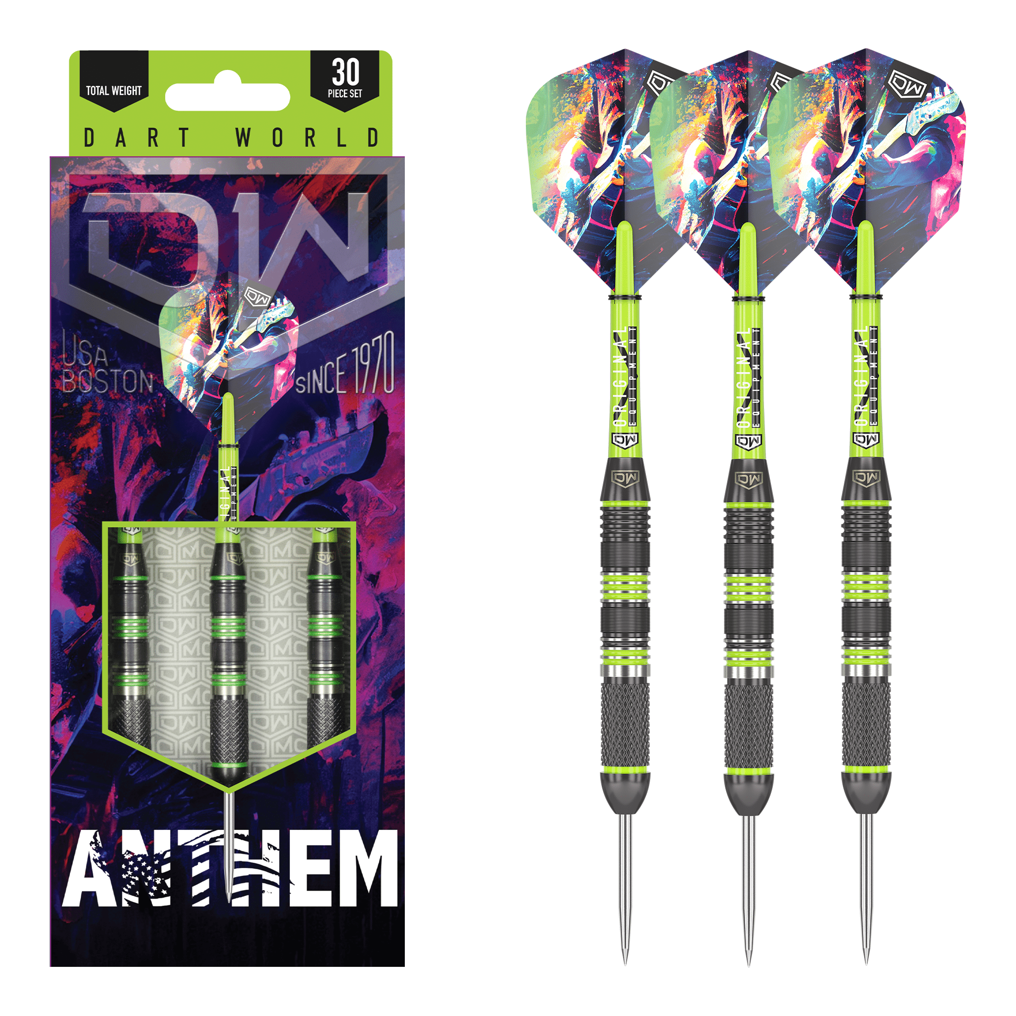 DW Anthem - Stainless Steel Barrel Steel Tip Darts 19 Grams Darts