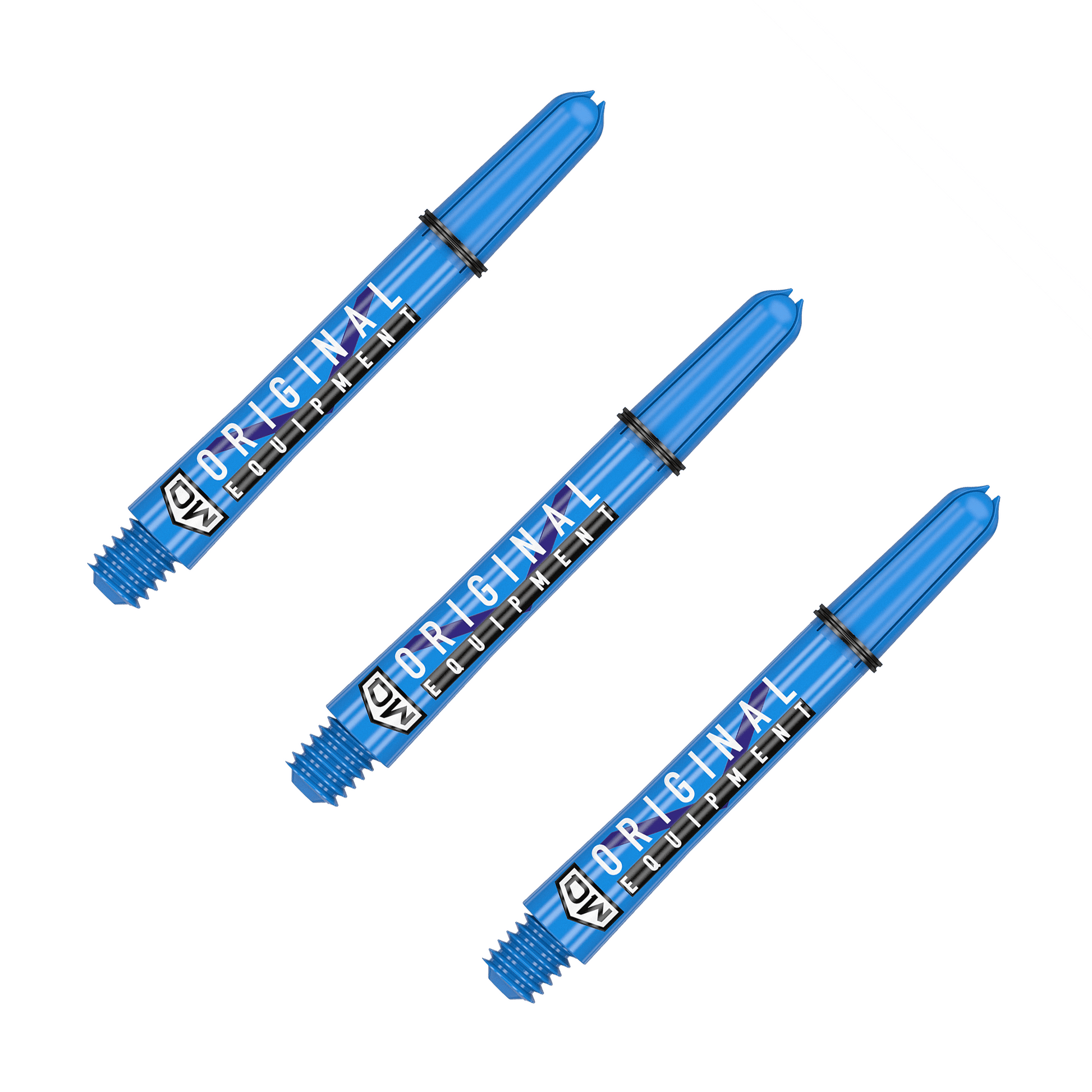 DW Clinch Multi Pack - Nylon Dart Shafts (3 Sets) Intermediate (41mm) / Blue Flights & Shafts