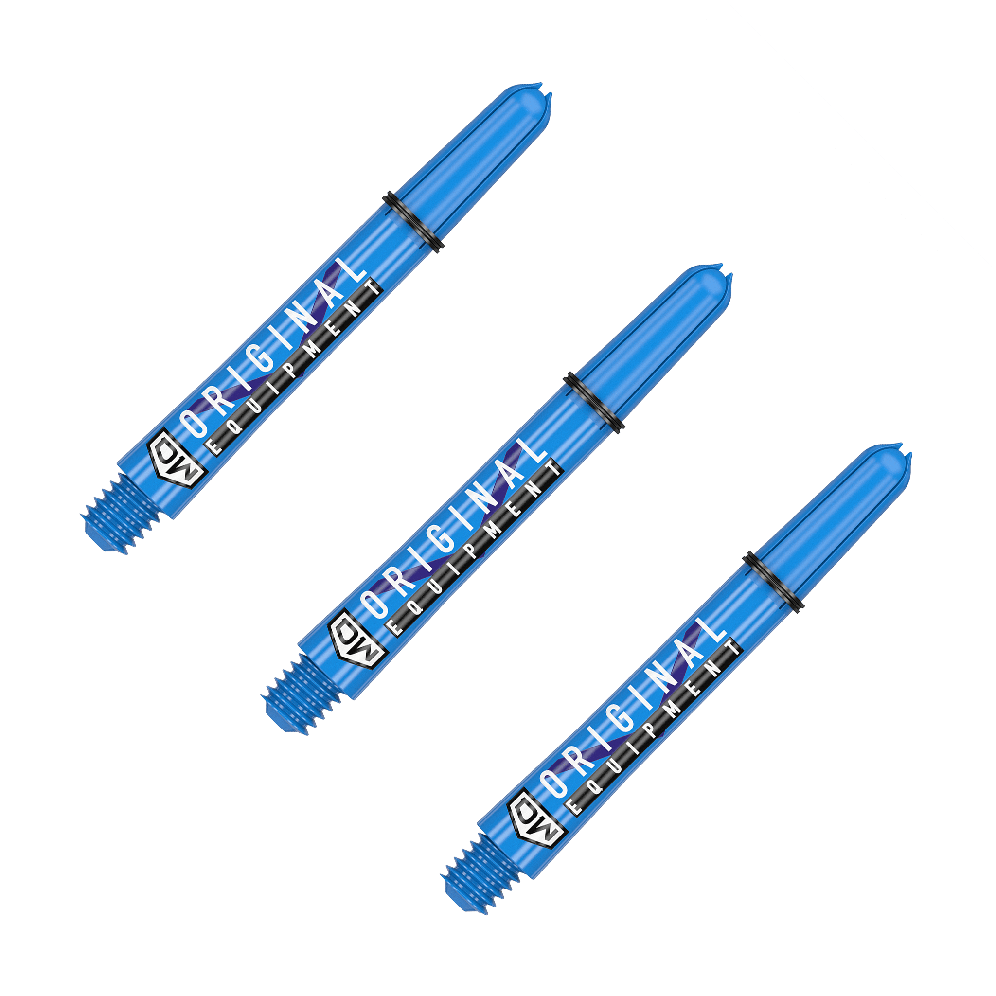 DW Clinch Multi Pack - Nylon Dart Shafts (3 Sets) Intermediate (41mm) / Blue Flights & Shafts