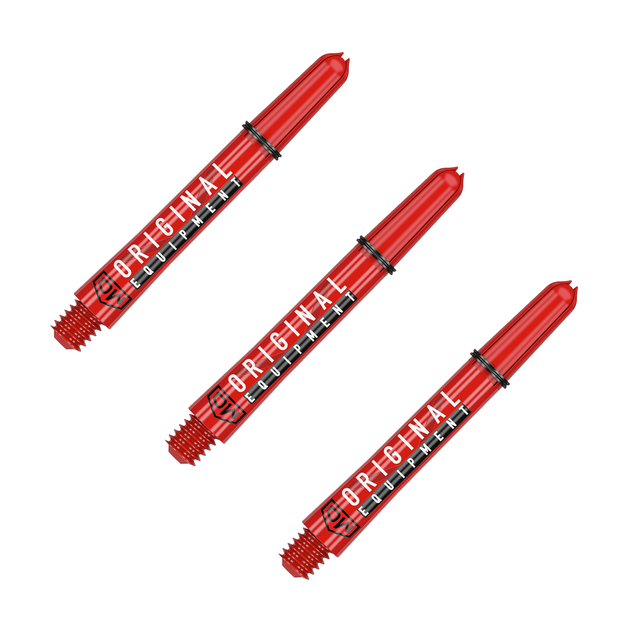 DW Clinch Multi Pack - Nylon Dart Shafts (3 Sets) Intermediate (41mm) / Red Flights & Shafts