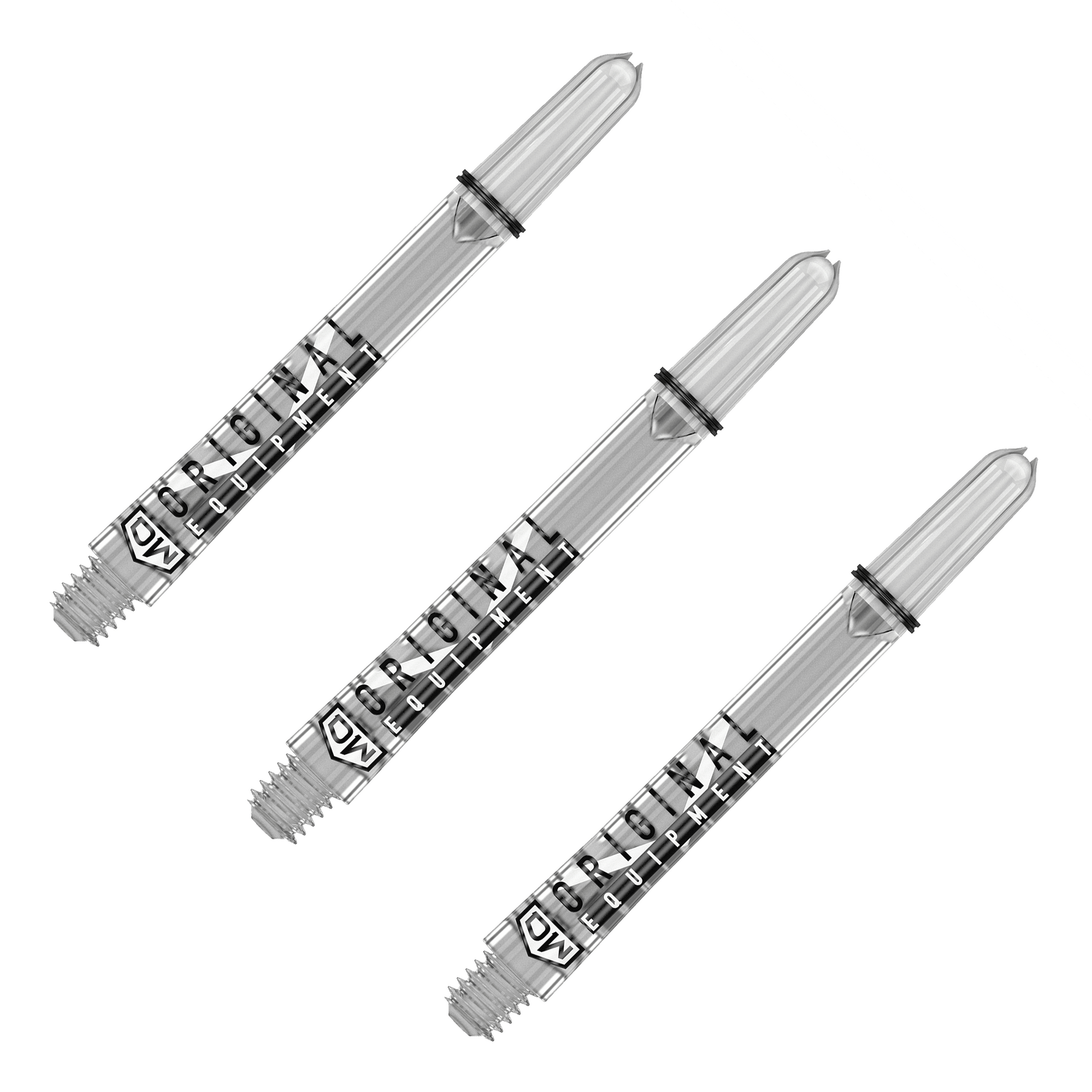 DW Clinch Multi Pack - Nylon Dart Shafts (3 Sets) Medium (48mm) / Clear Flights & Shafts
