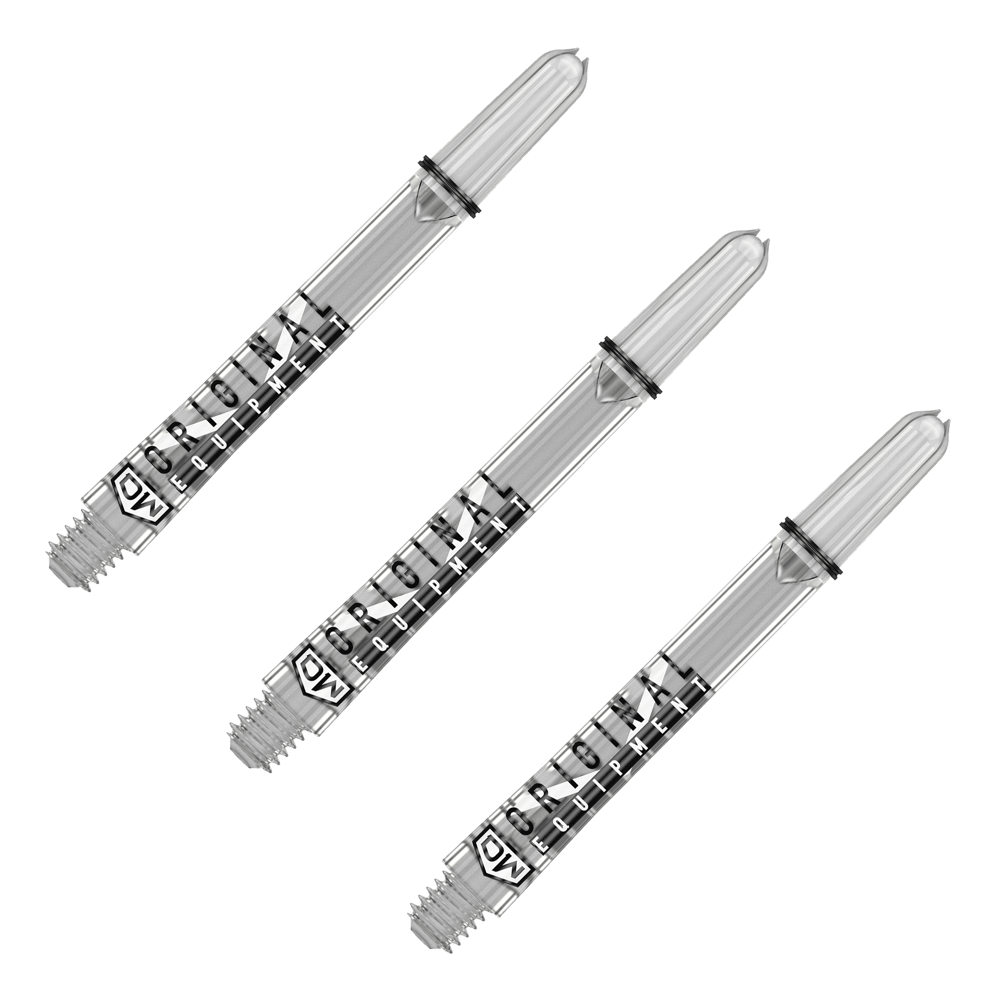 DW Clinch Multi Pack - Nylon Dart Shafts (3 Sets) Medium (48mm) / Clear Flights & Shafts