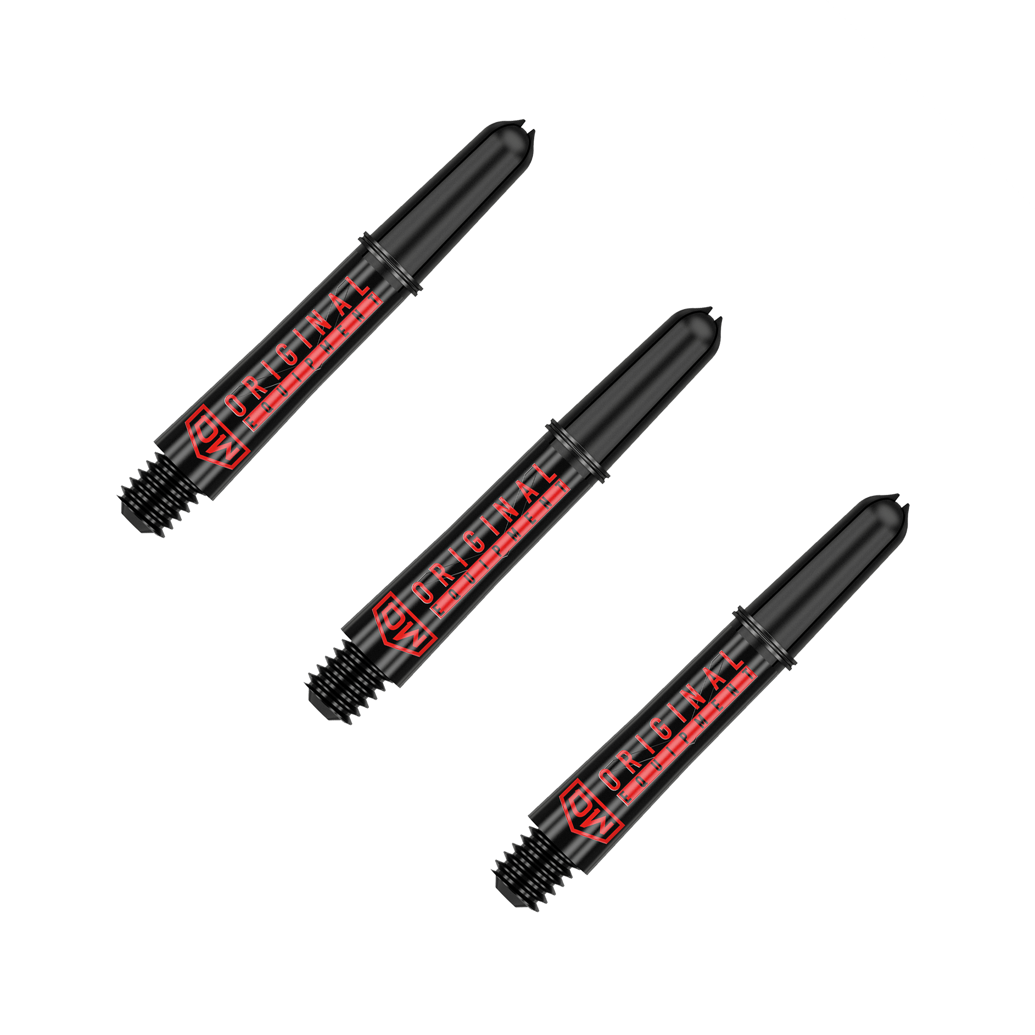 DW Clinch Multi Pack - Nylon Dart Shafts (3 Sets) Short (34mm) / Black Flights & Shafts