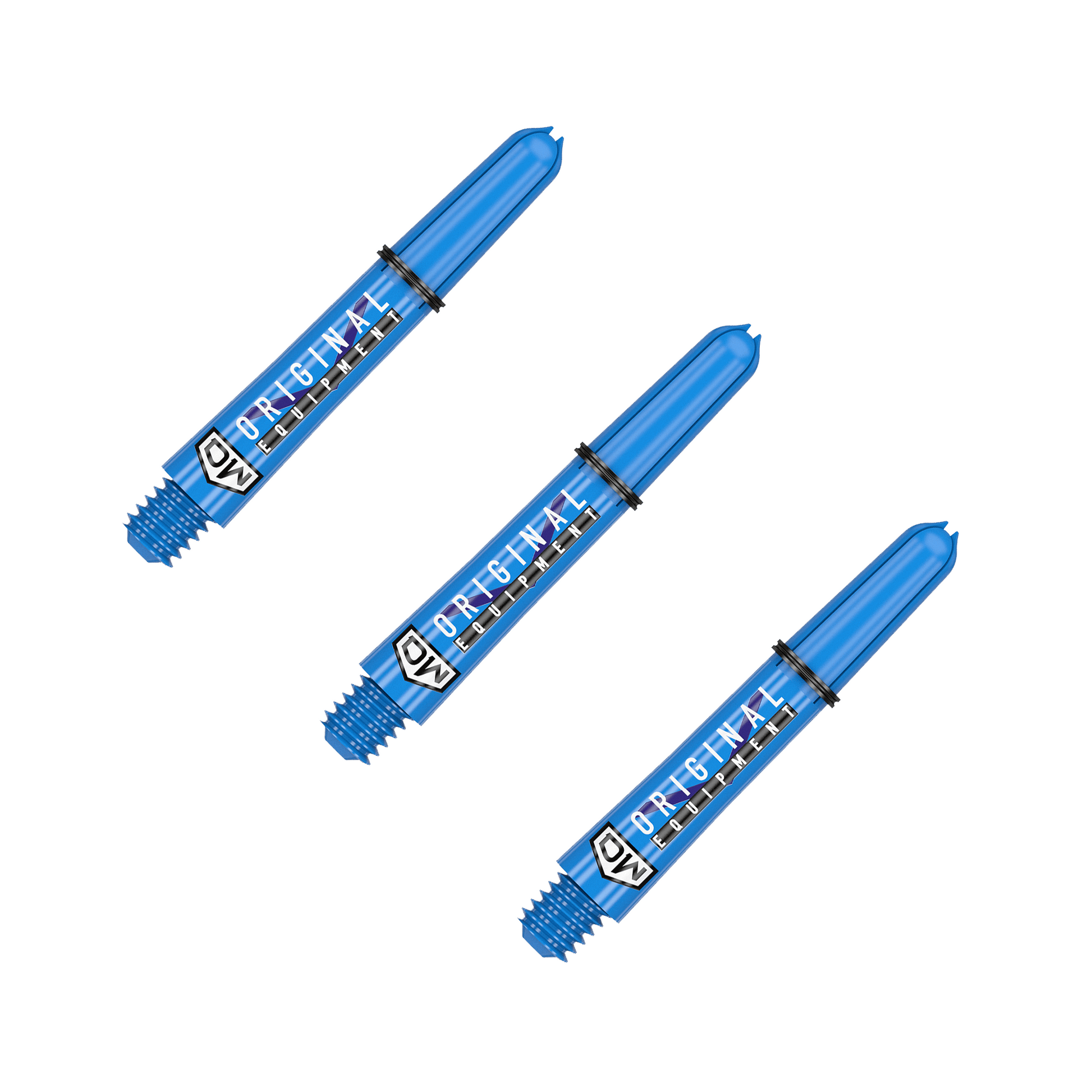 DW Clinch Multi Pack - Nylon Dart Shafts (3 Sets) Short (34mm) / Blue Flights & Shafts