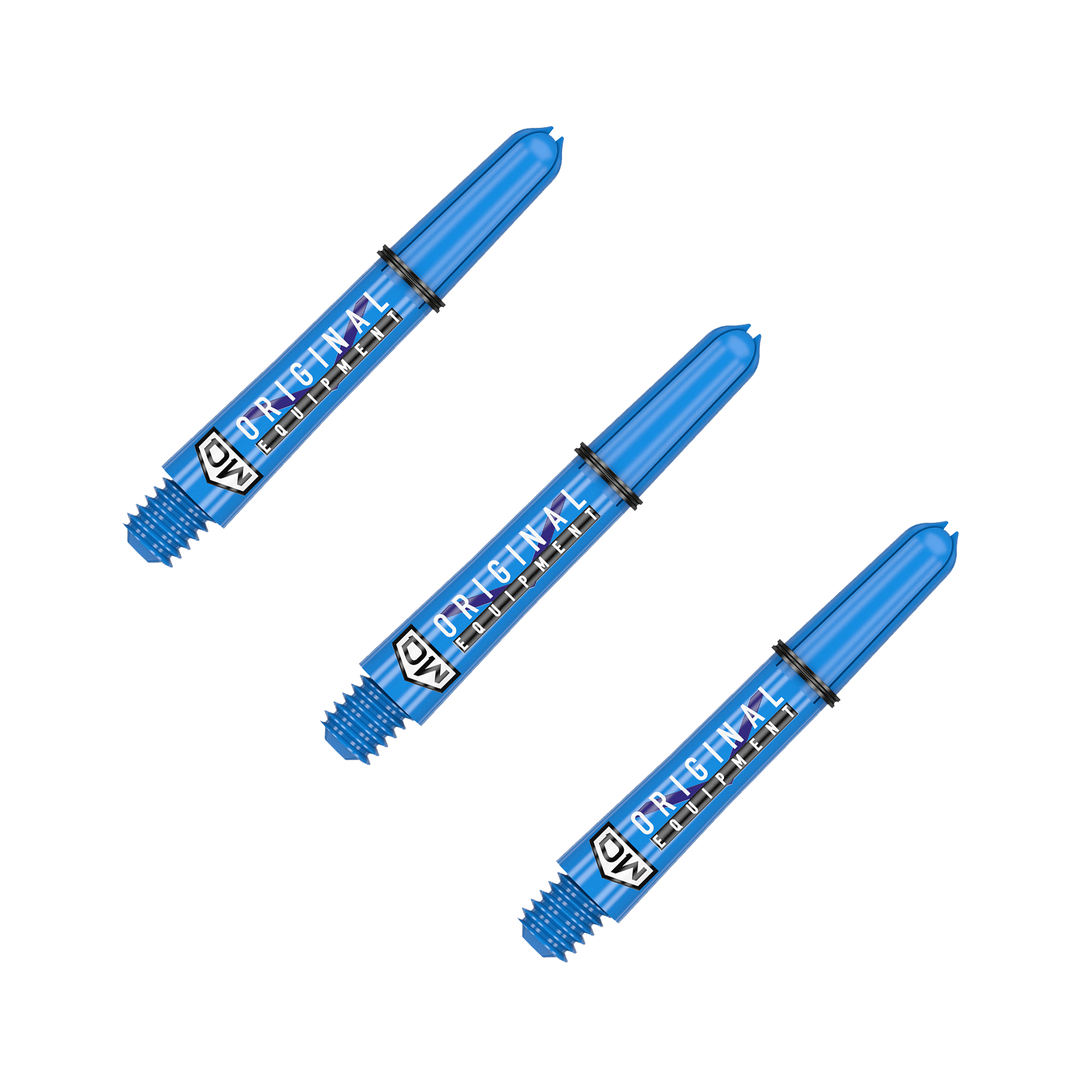 DW Clinch Multi Pack - Nylon Dart Shafts (3 Sets) Short (34mm) / Blue Flights & Shafts