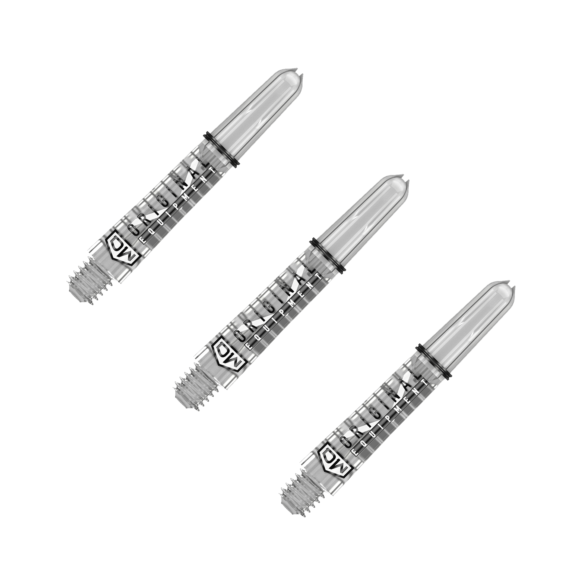 DW Clinch Multi Pack - Nylon Dart Shafts (3 Sets) Short (34mm) / Clear Flights & Shafts