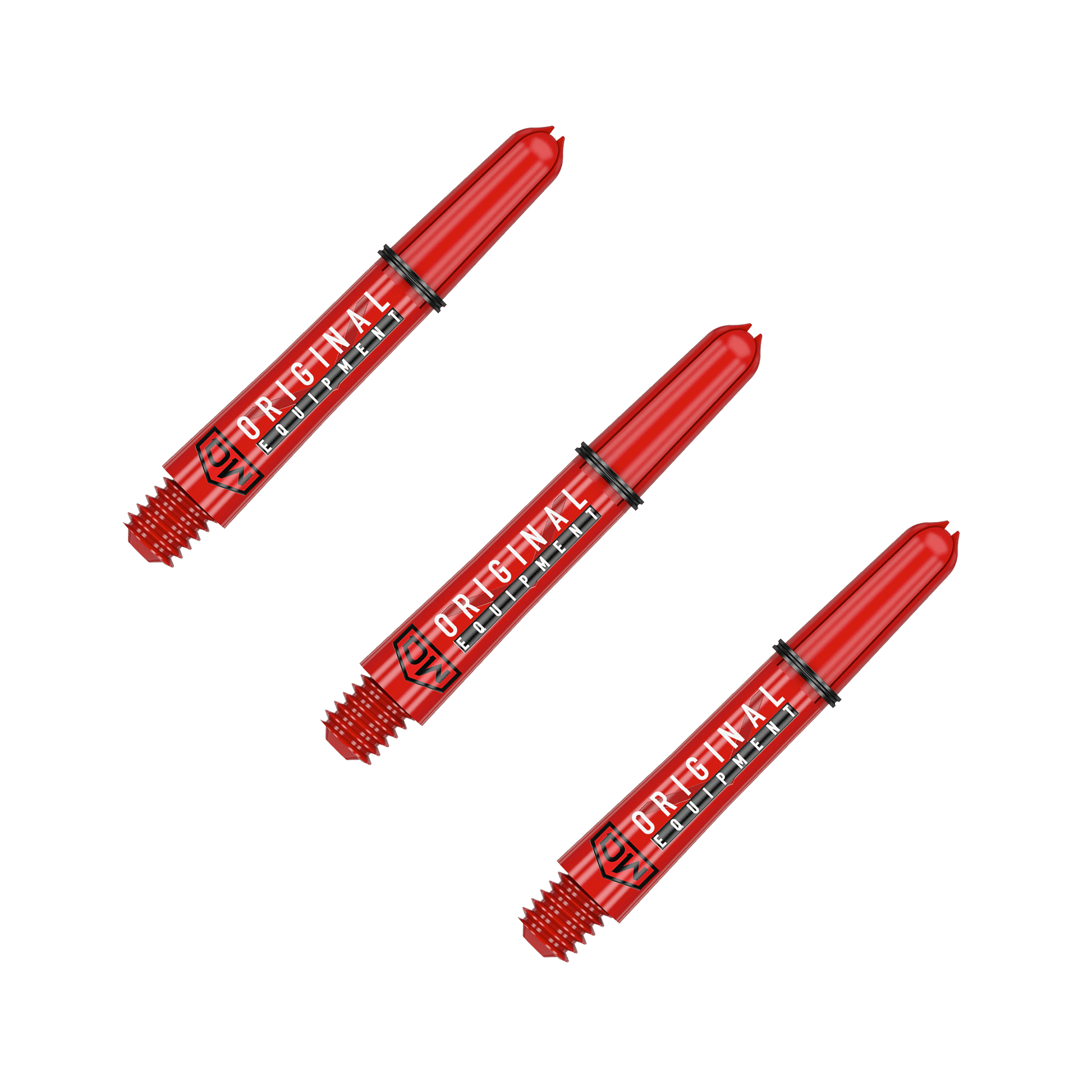 DW Clinch Multi Pack - Nylon Dart Shafts (3 Sets) Short (34mm) / Red Flights & Shafts