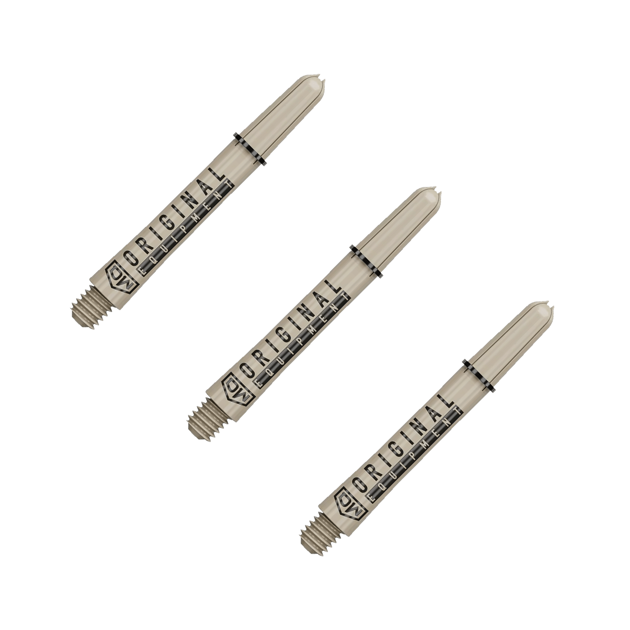 DW Clinch Multi Pack - Nylon Dart Shafts (3 Sets) Short (34mm) / Tan Flights & Shafts