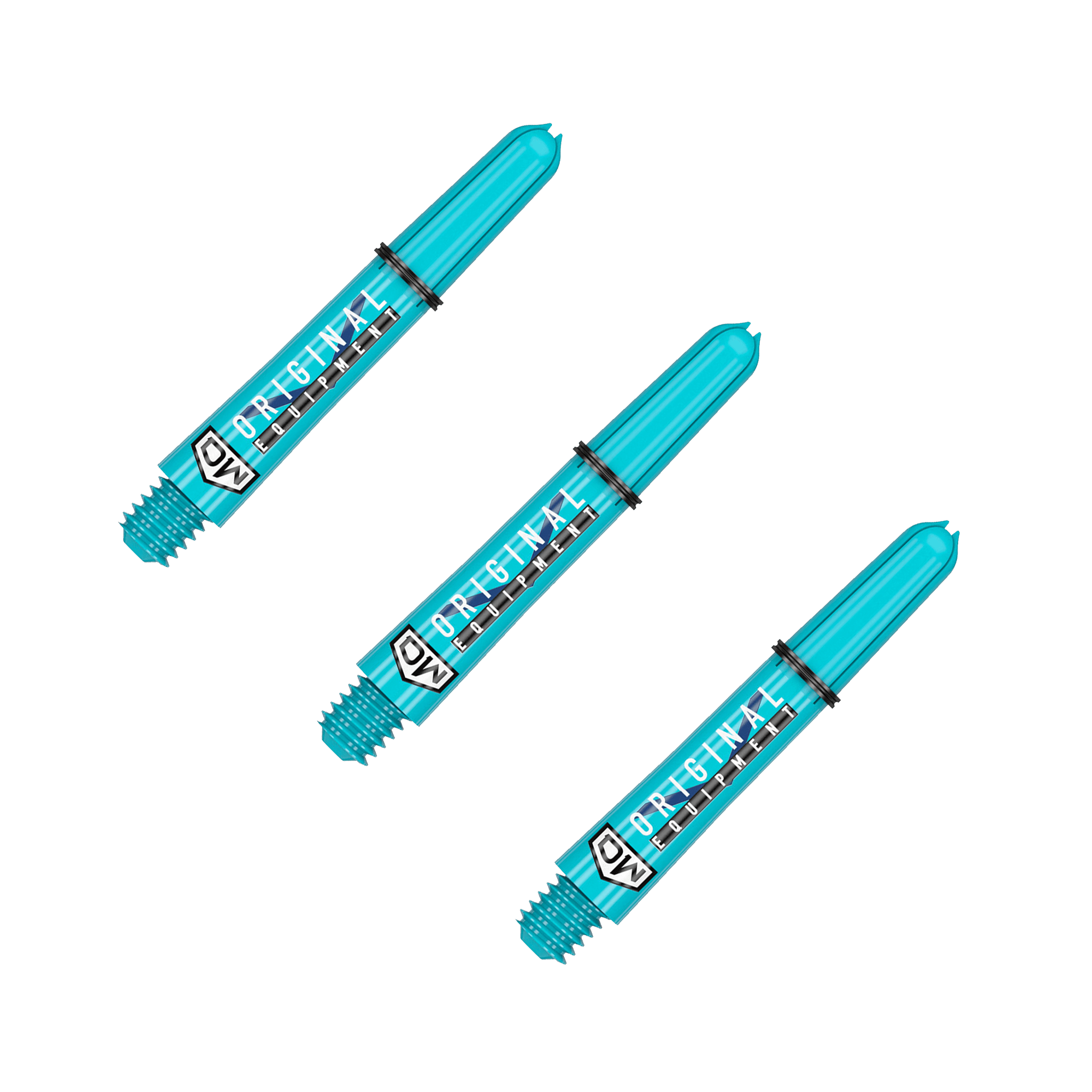 DW Clinch Multi Pack - Nylon Dart Shafts (3 Sets) Short (34mm) / Teal Flights & Shafts