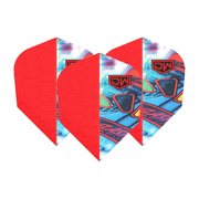 DW Flashback Multi Pack - Dart Flights (3 Sets) No. 6 / Red Flights & Shafts