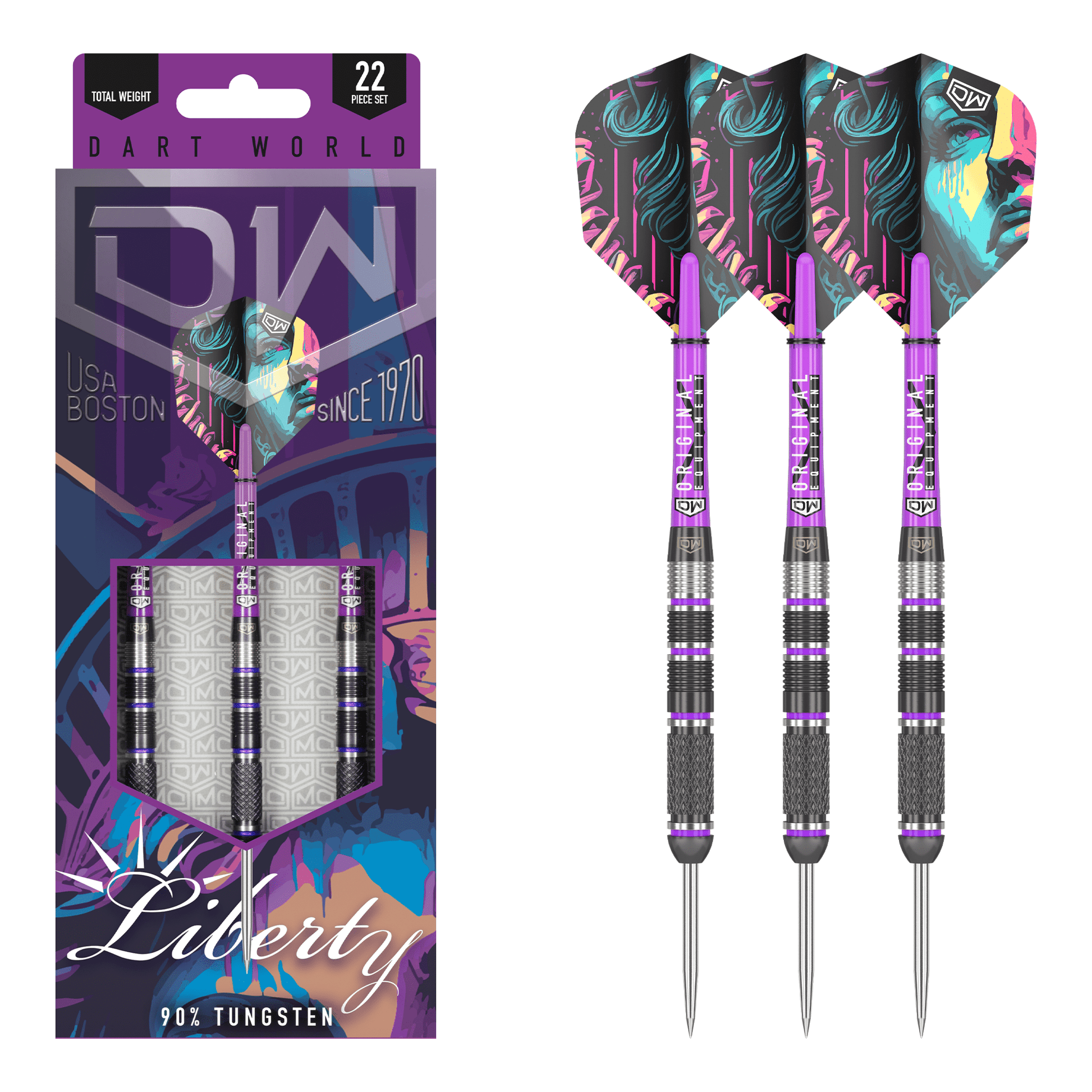 DW Liberty - 90% Tungsten Steel Tip Darts 23 Grams Darts