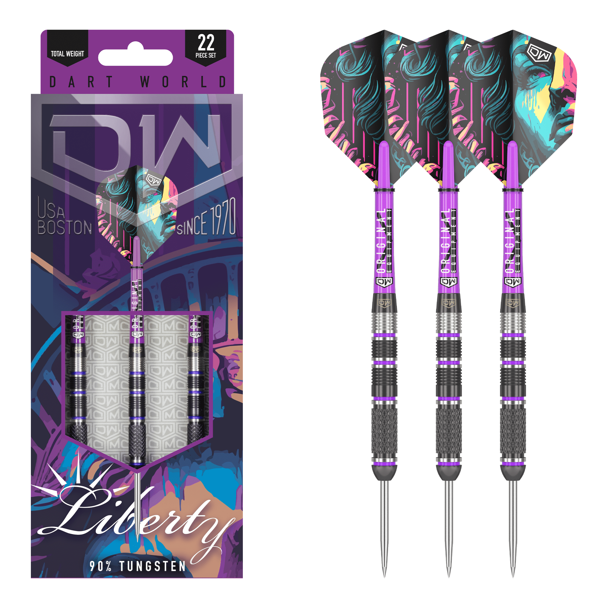 DW Liberty - 90% Tungsten Steel Tip Darts 23 Grams Darts