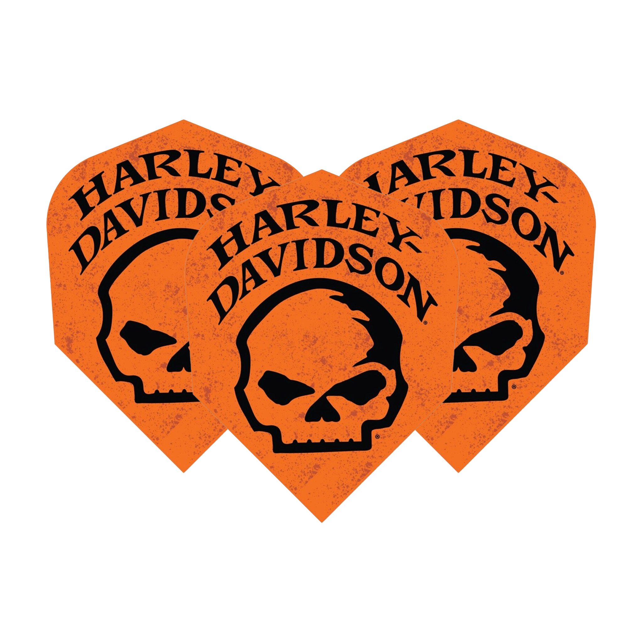 Harley-Davidson Skull - Dart Flights No. 6 / Orange Skull Flights & Shafts