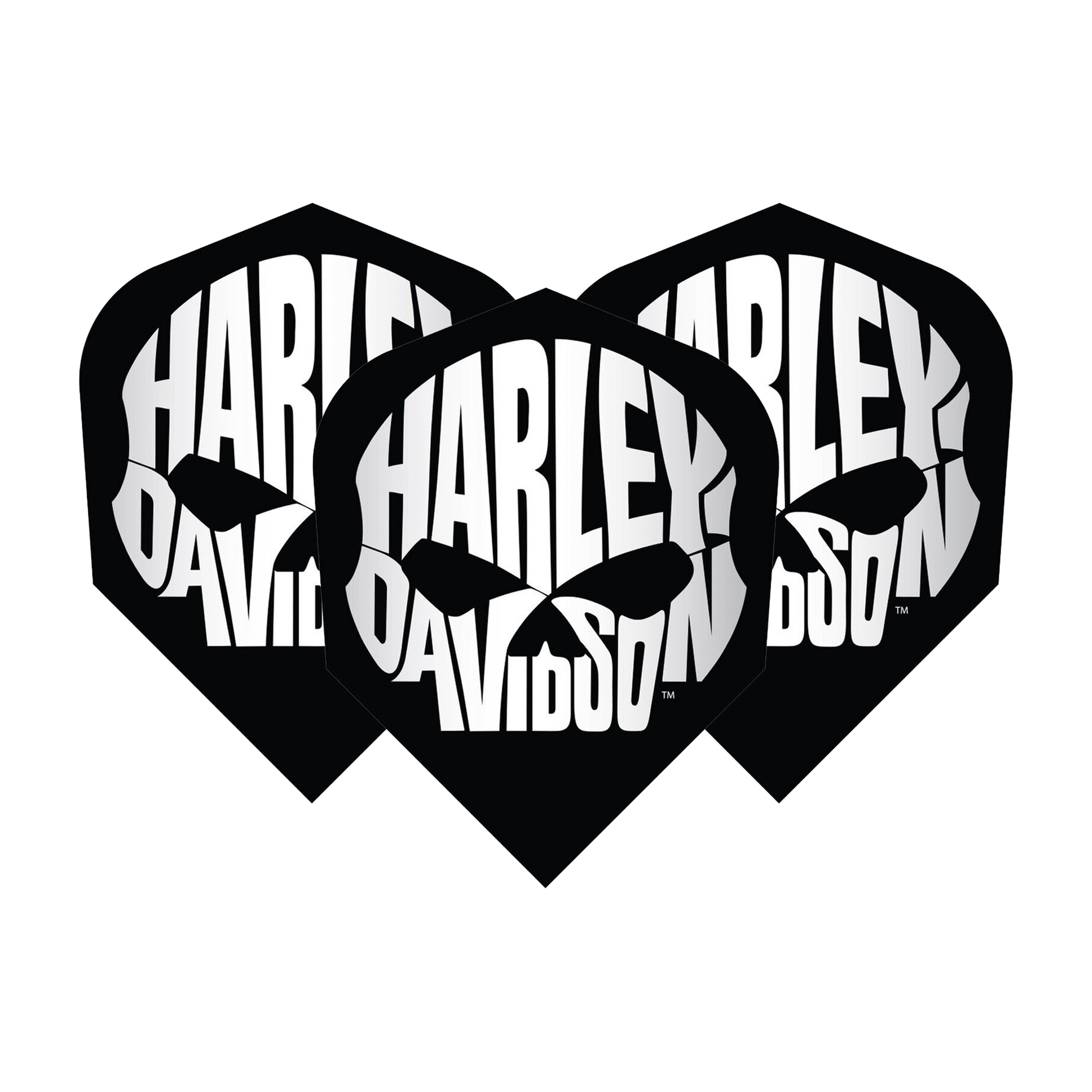 Harley-Davidson Skull - Dart Flights No. 6 / Text Skull Flights & Shafts