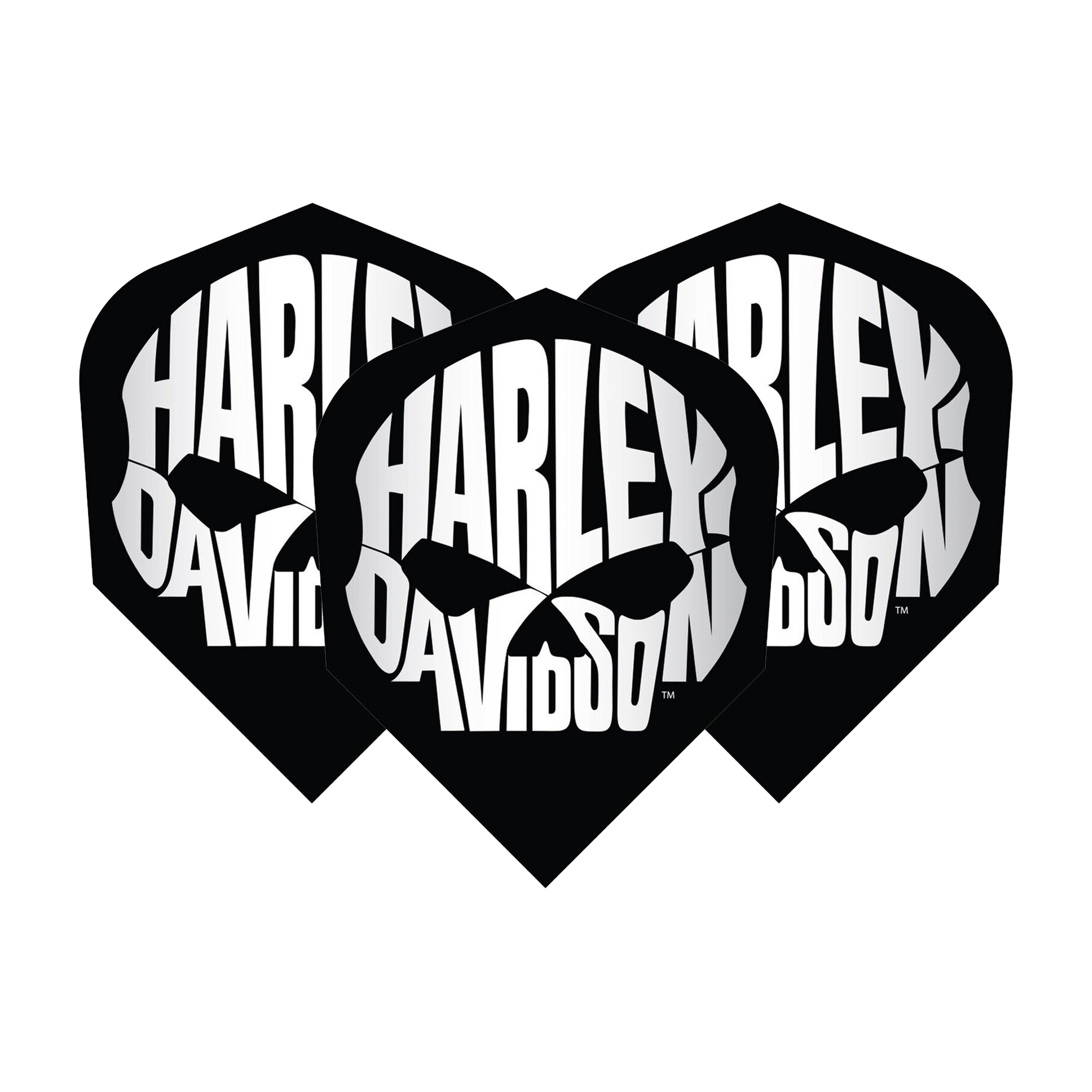 Harley-Davidson Skull - Dart Flights No. 6 / Text Skull Flights & Shafts
