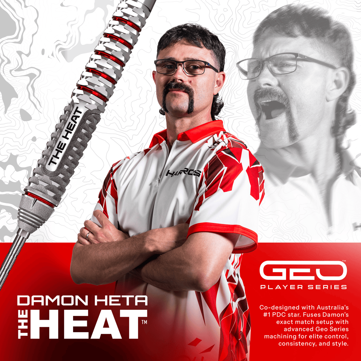 Harrows Damon Heta Geo Quick Point - 90% Tungsten Steel Tip Darts Darts