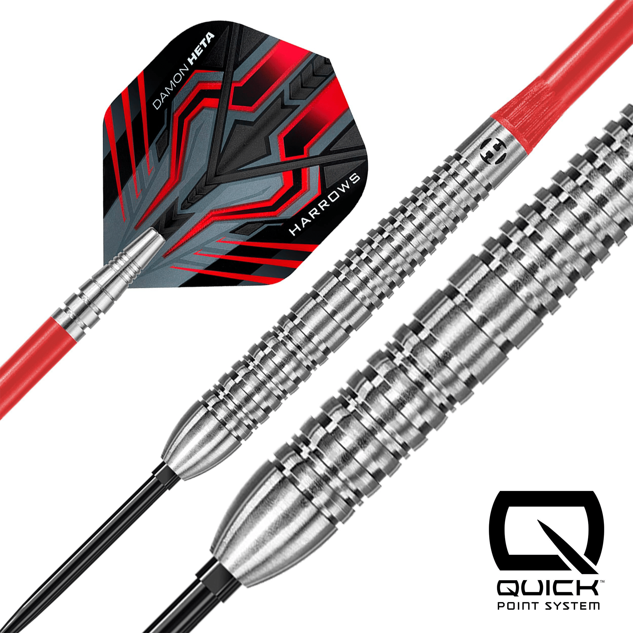 Harrows Damon Heta Natural Quick Point - 90% Tungsten Steel Tip Darts Darts