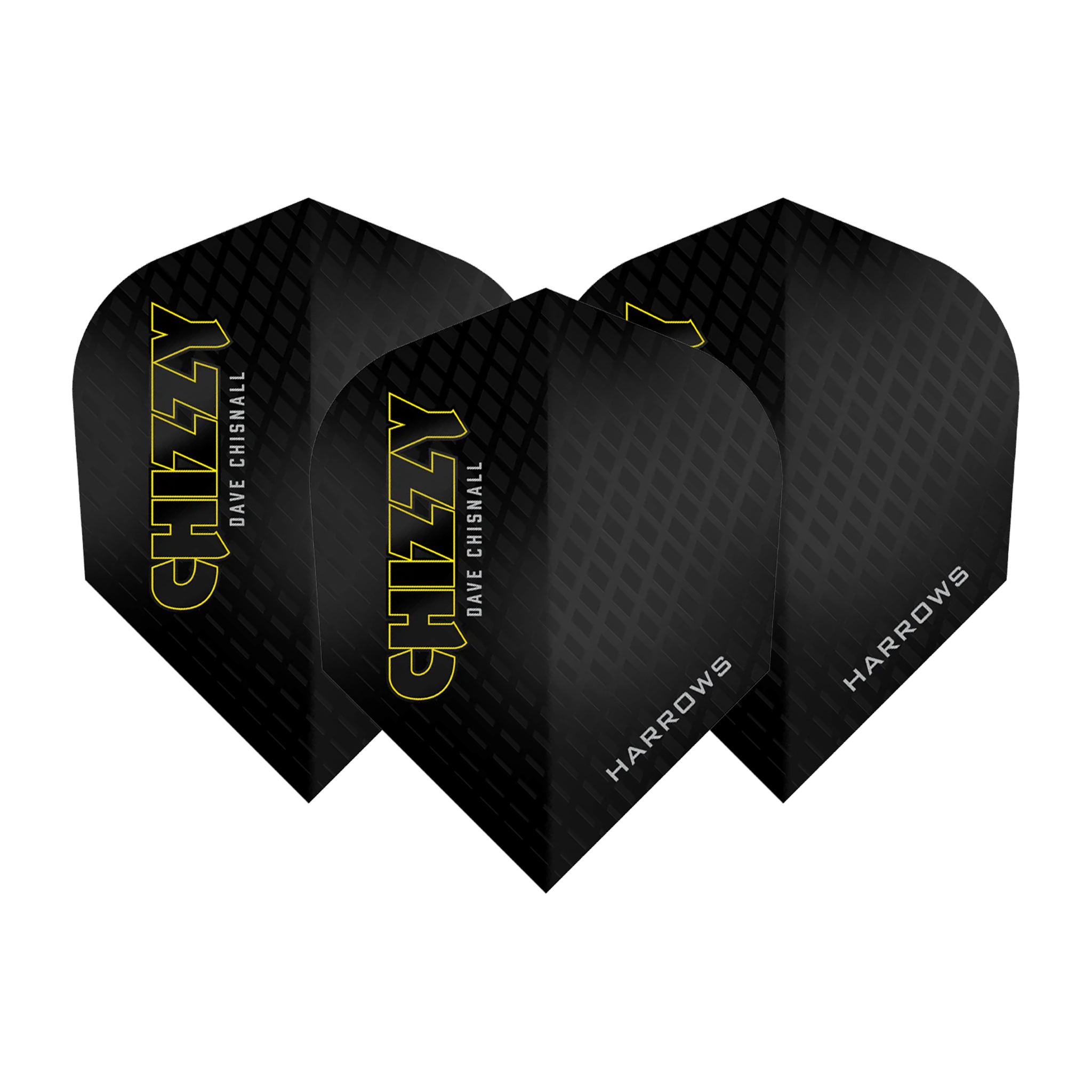 Harrows Dave Chisnall Chizzy Series 3 - Prime Dart Flights No. 6 / Black Flights & Shafts