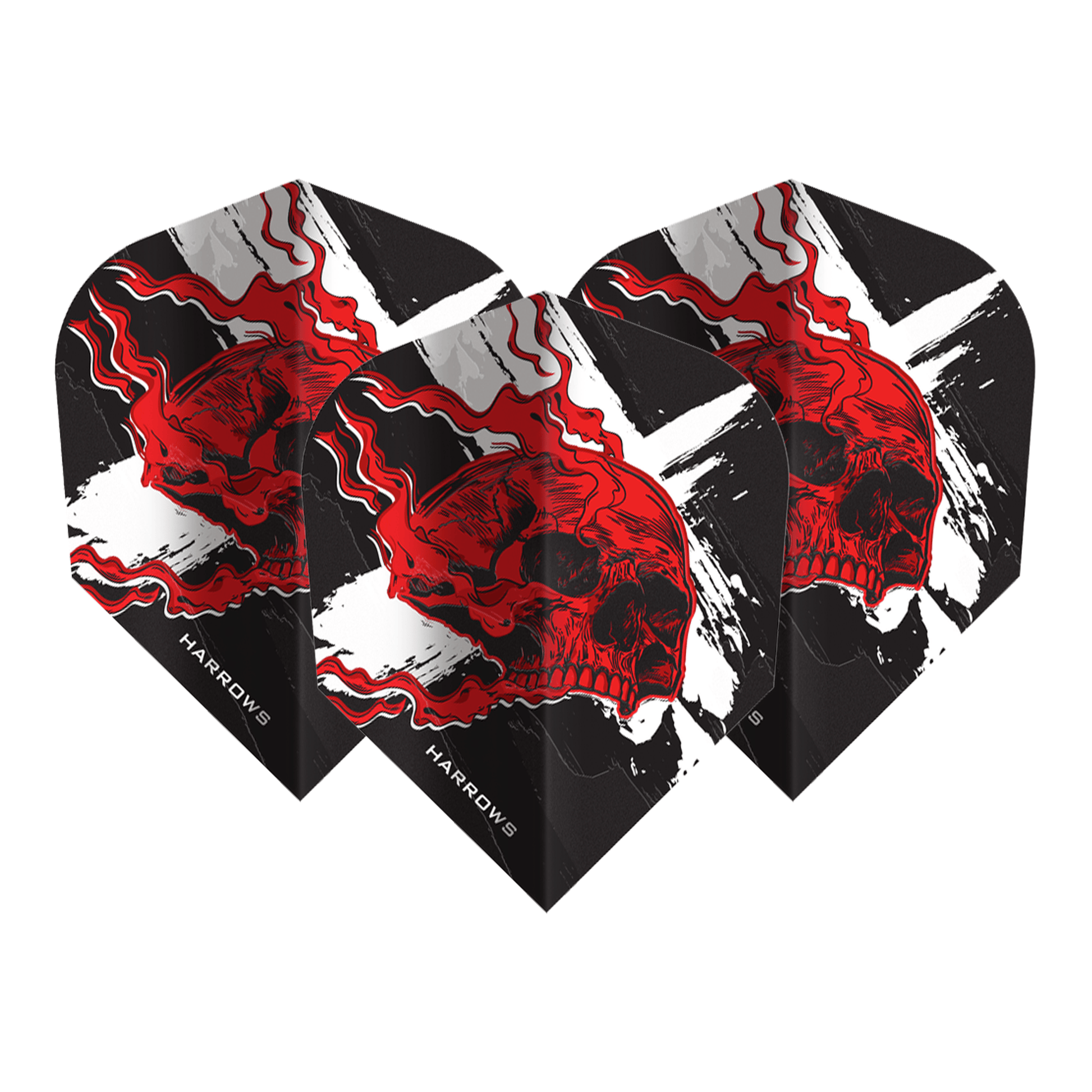 Harrows Heavy Metal - Dart Flights No. 6 / Red & Black Flights & Shafts