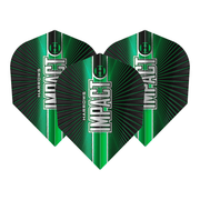 Harrows Impact - Dart Flights No. 6 / Green & Black Flights & Shafts