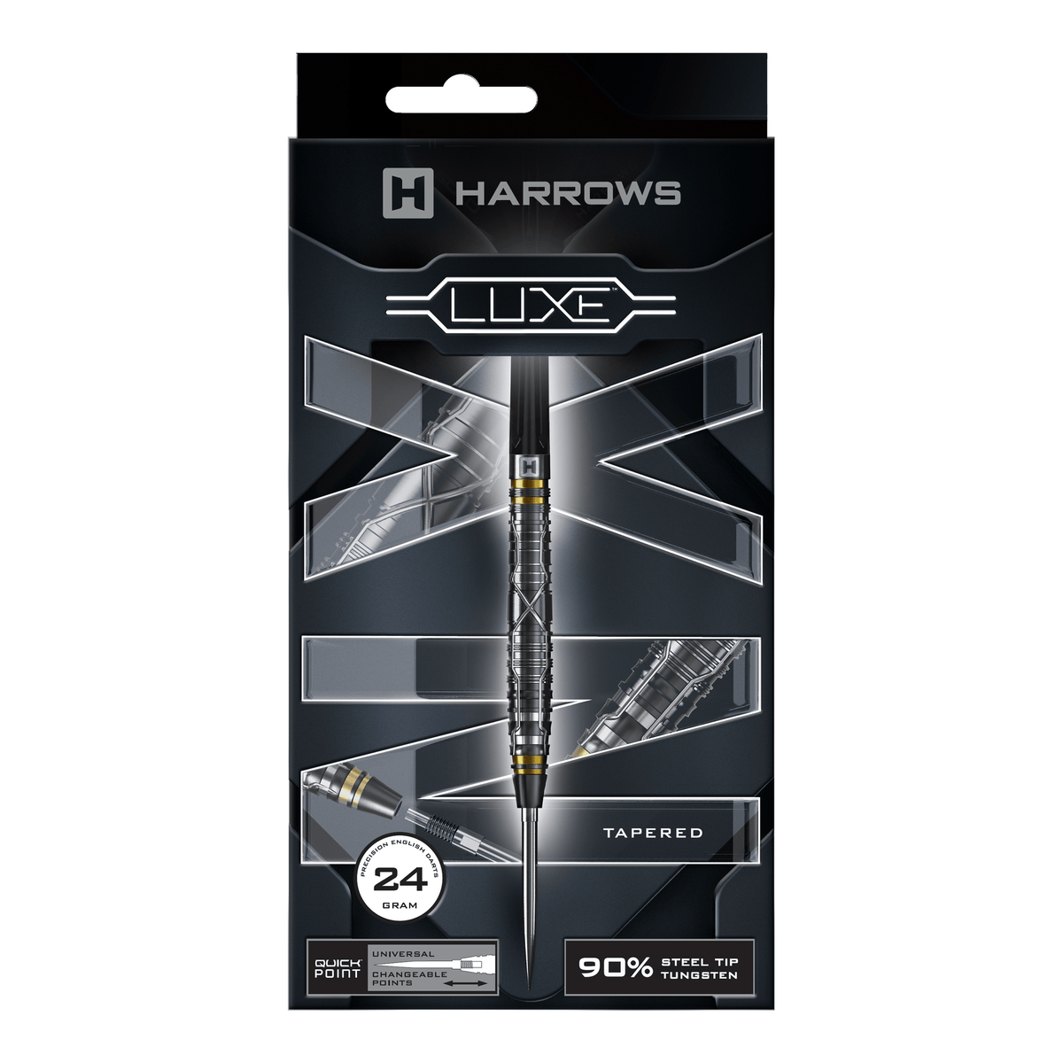 Harrows NX Luxe Tapered Quick Point - 90% Tungsten Steel Tip Darts Darts