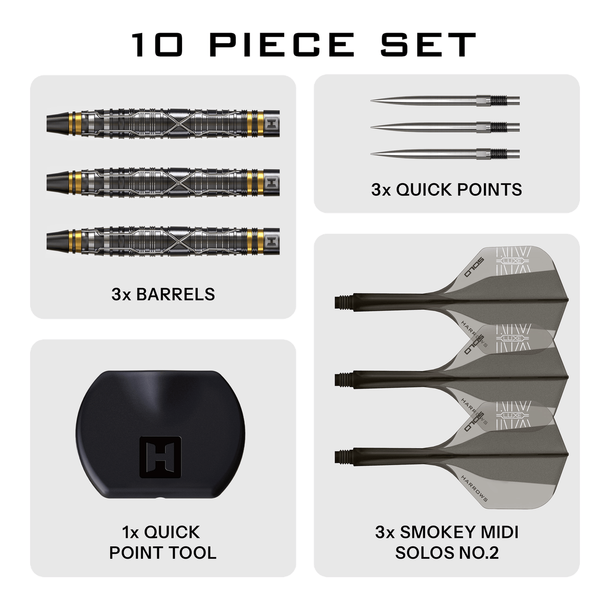 Harrows NX Luxe Tapered Quick Point - 90% Tungsten Steel Tip Darts Darts