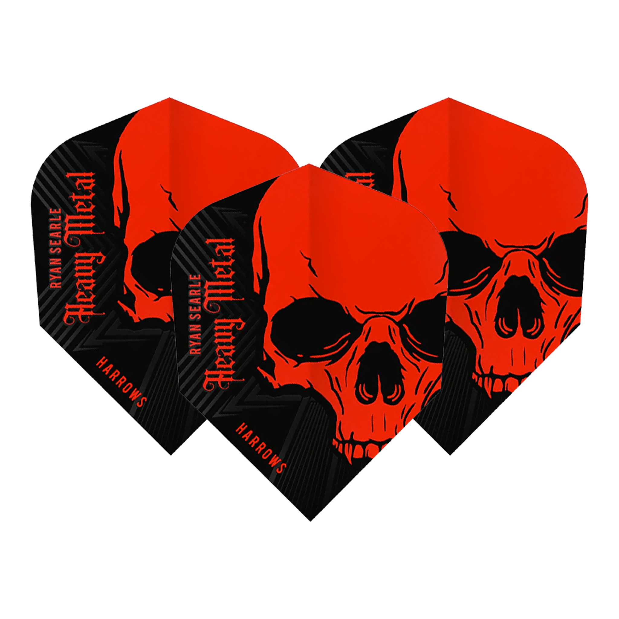 Harrows Ryan Searle - Dart Flights Standard / Red & Black Flights & Shafts