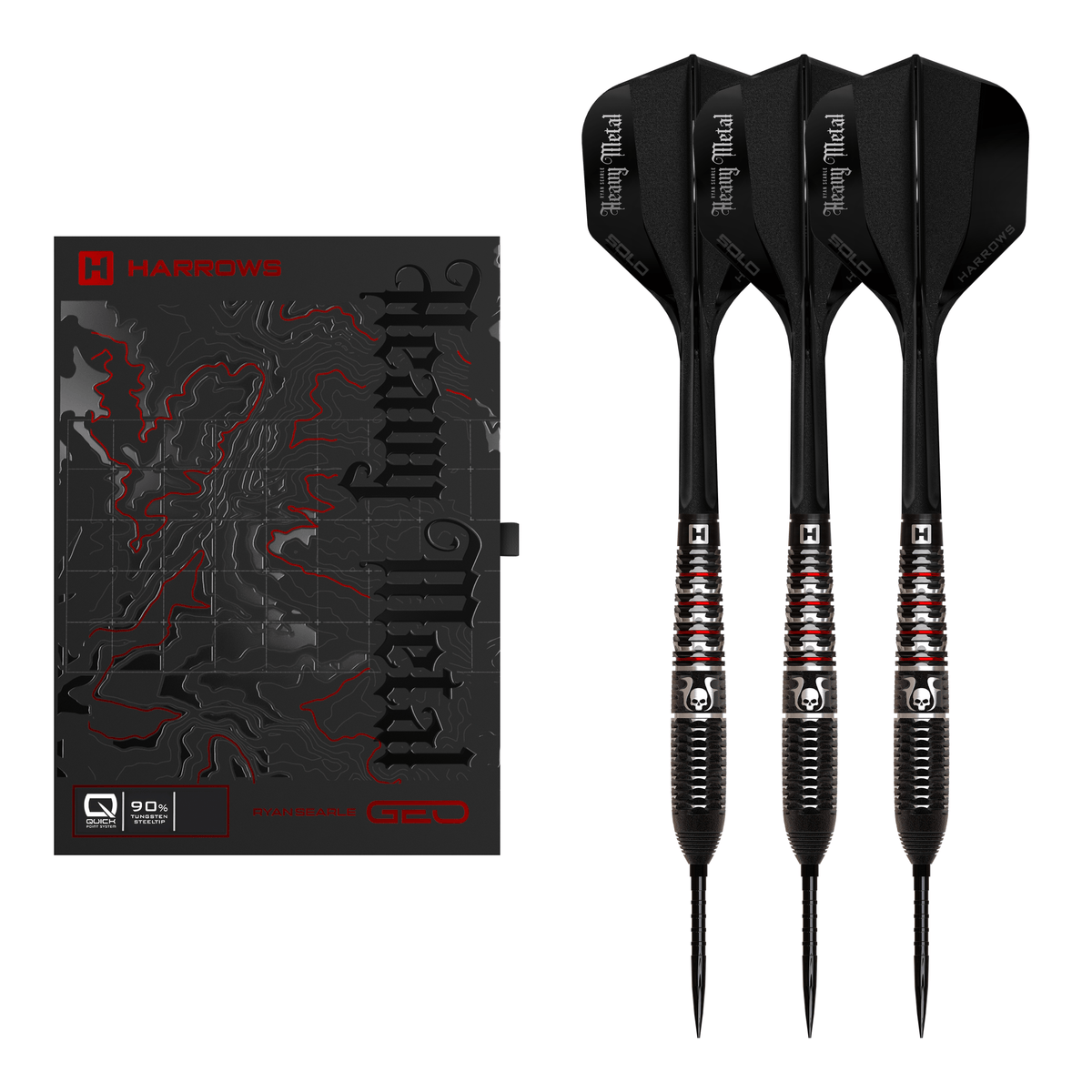 Harrows Ryan Searle Geo Quick Point - 90% Tungsten Steel Tip Darts 22 Grams Darts