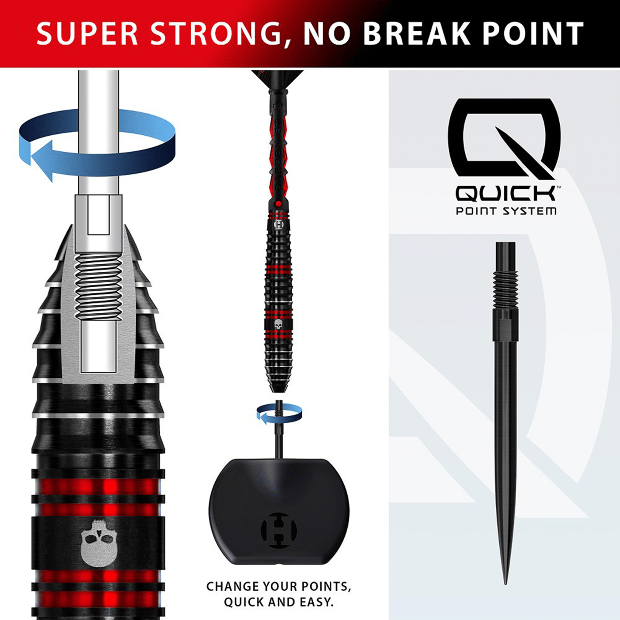 Harrows Ryan Searle Quick Point - 90% Tungsten Steel Tip Darts Darts