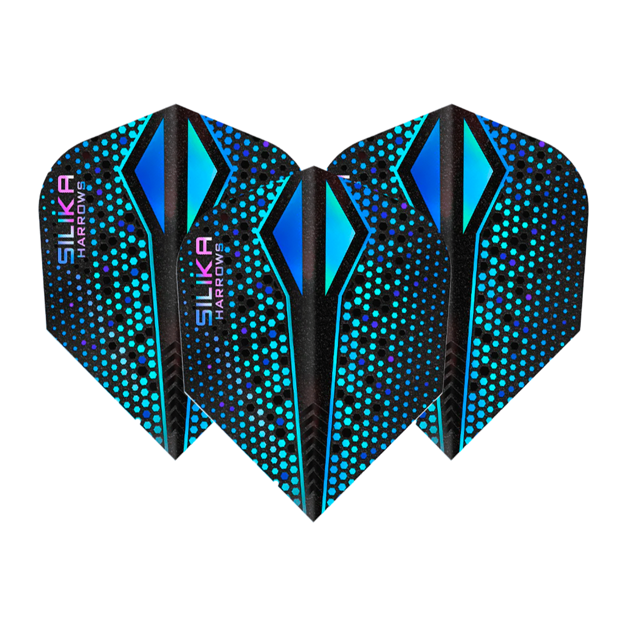 Harrows Silika Colourshift X - Dart Flights No. 6 / Blue Flights