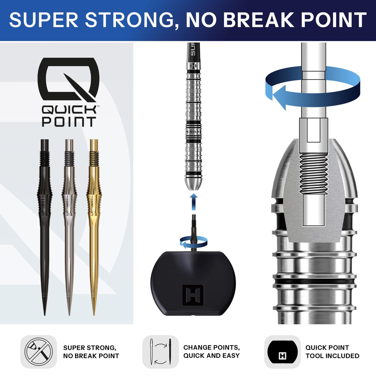 Harrows Spire Elite Series - Quick Point Dart Points Dart Points
