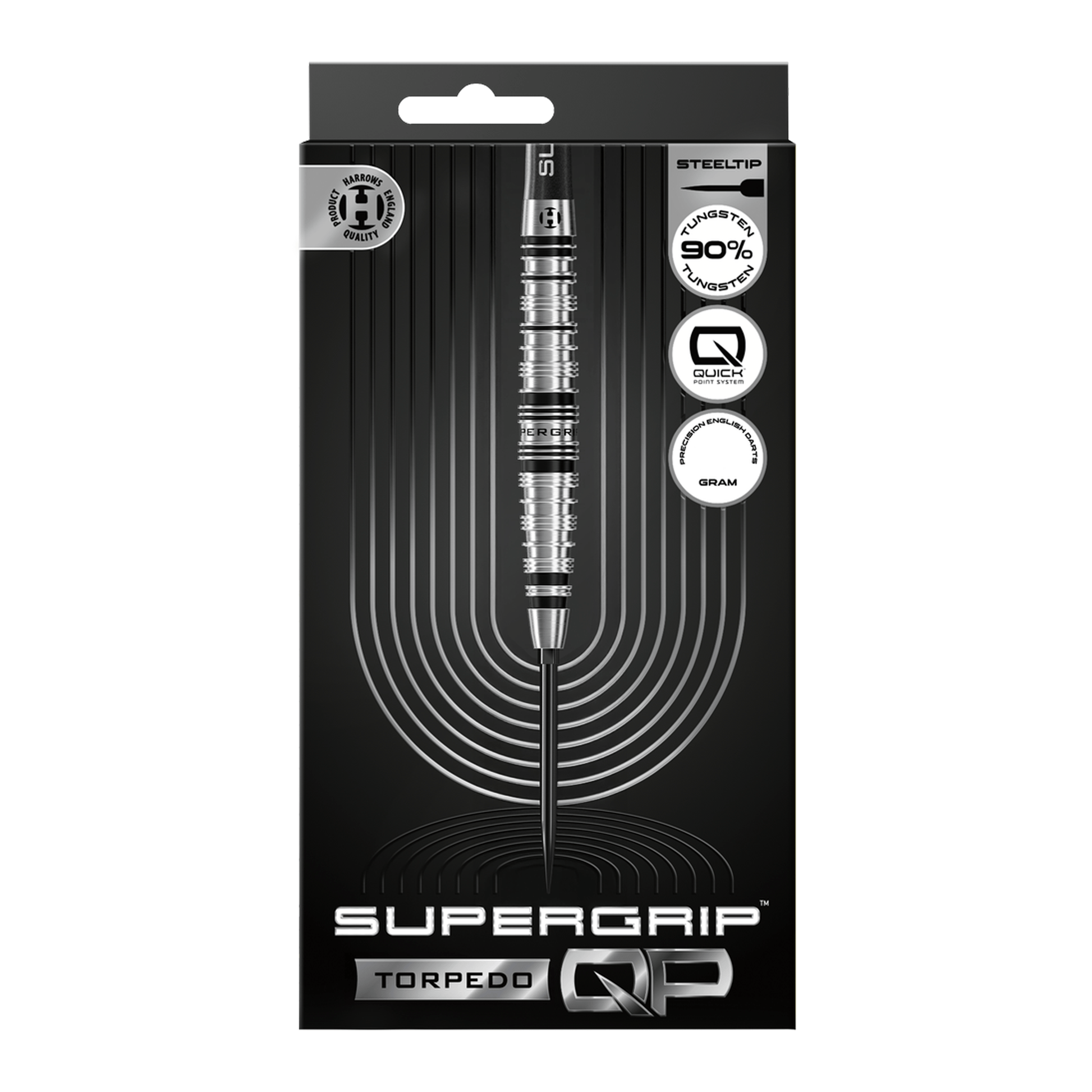 Harrows Supergrip Torpedo Quick Point - 90% Tungsten Steel Tip Darts Darts