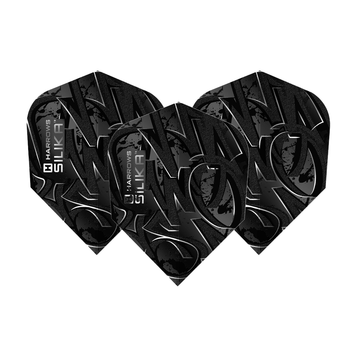 Harrows VANDL - Silika Dart Flights Black Dart Flights