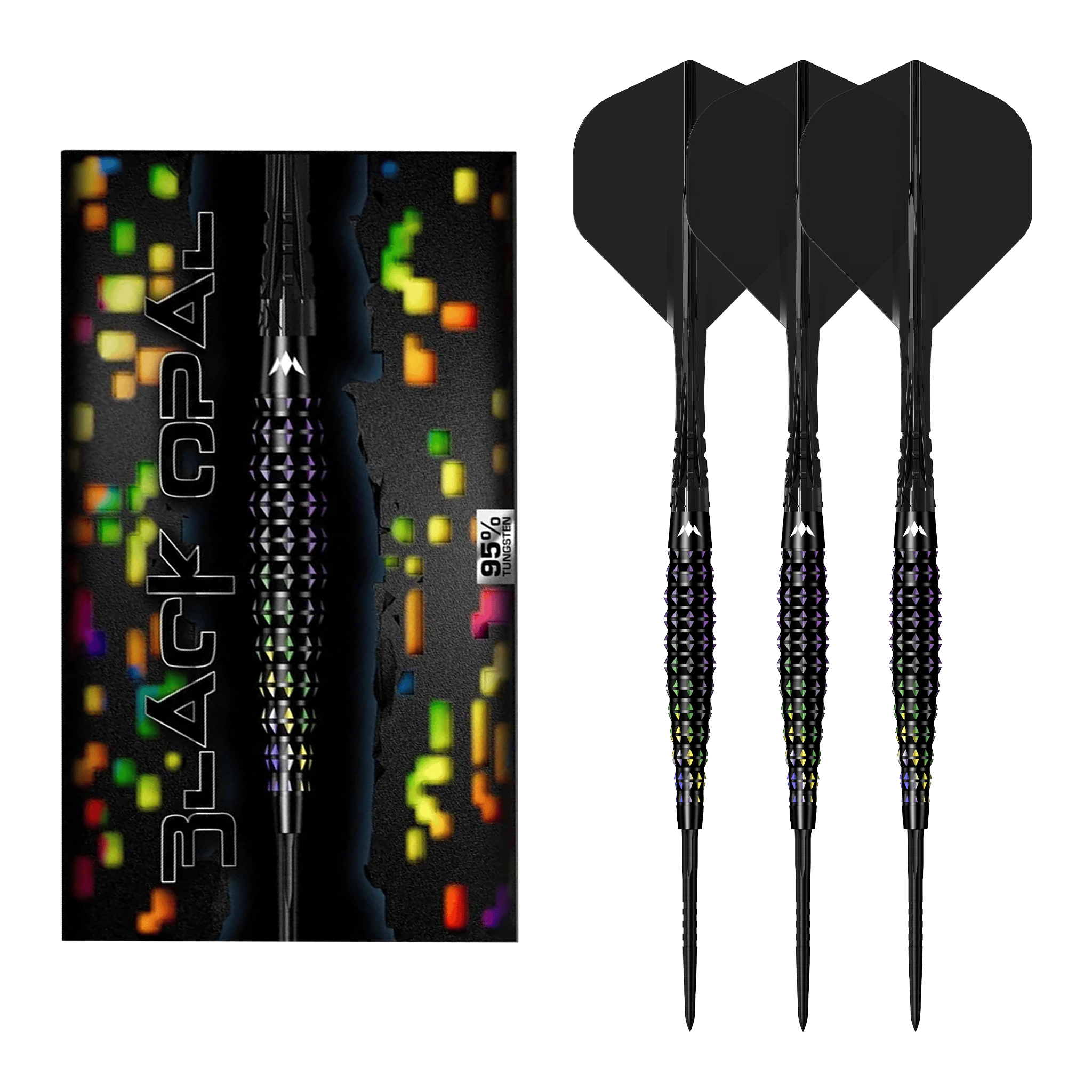 Mission Black Opal - 95% Tungsten Steel Tip Darts 22 Grams Darts