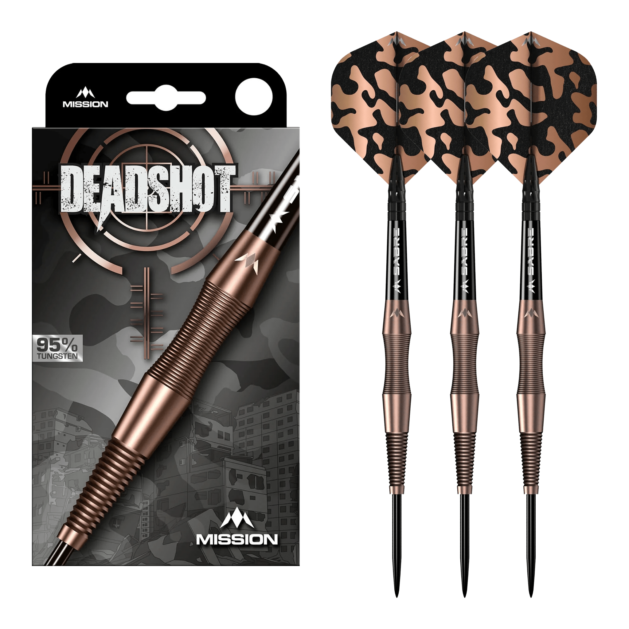 Mission Deadshot - 95% Tungsten Steel Tip Darts 21 Grams Darts