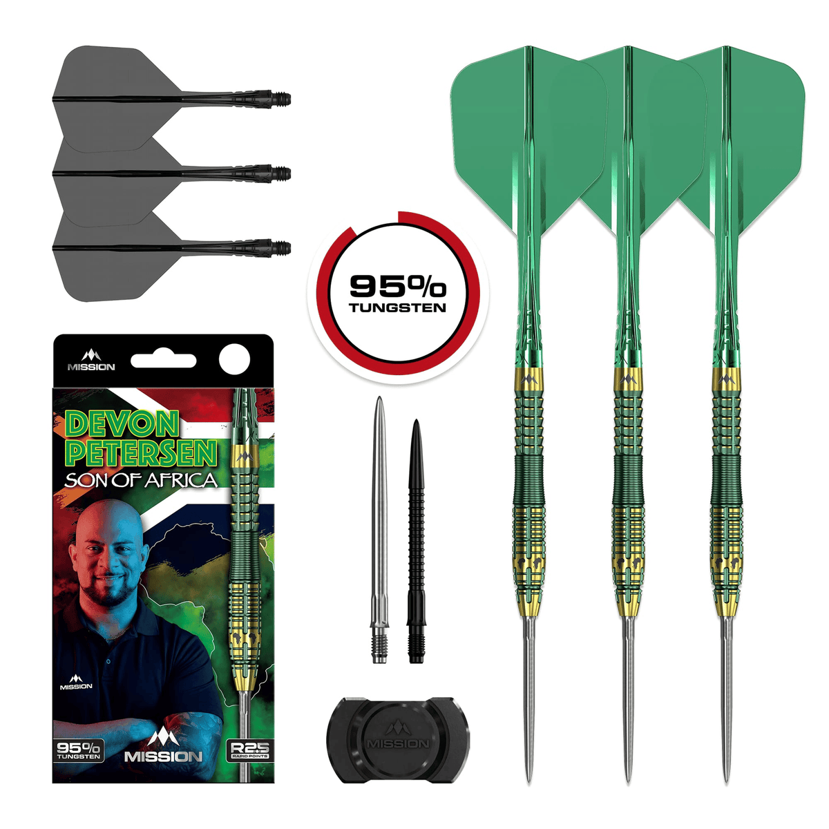 Devon Petersen R2.5 Rapid Point - 95% Tungsten Steel Tip Darts