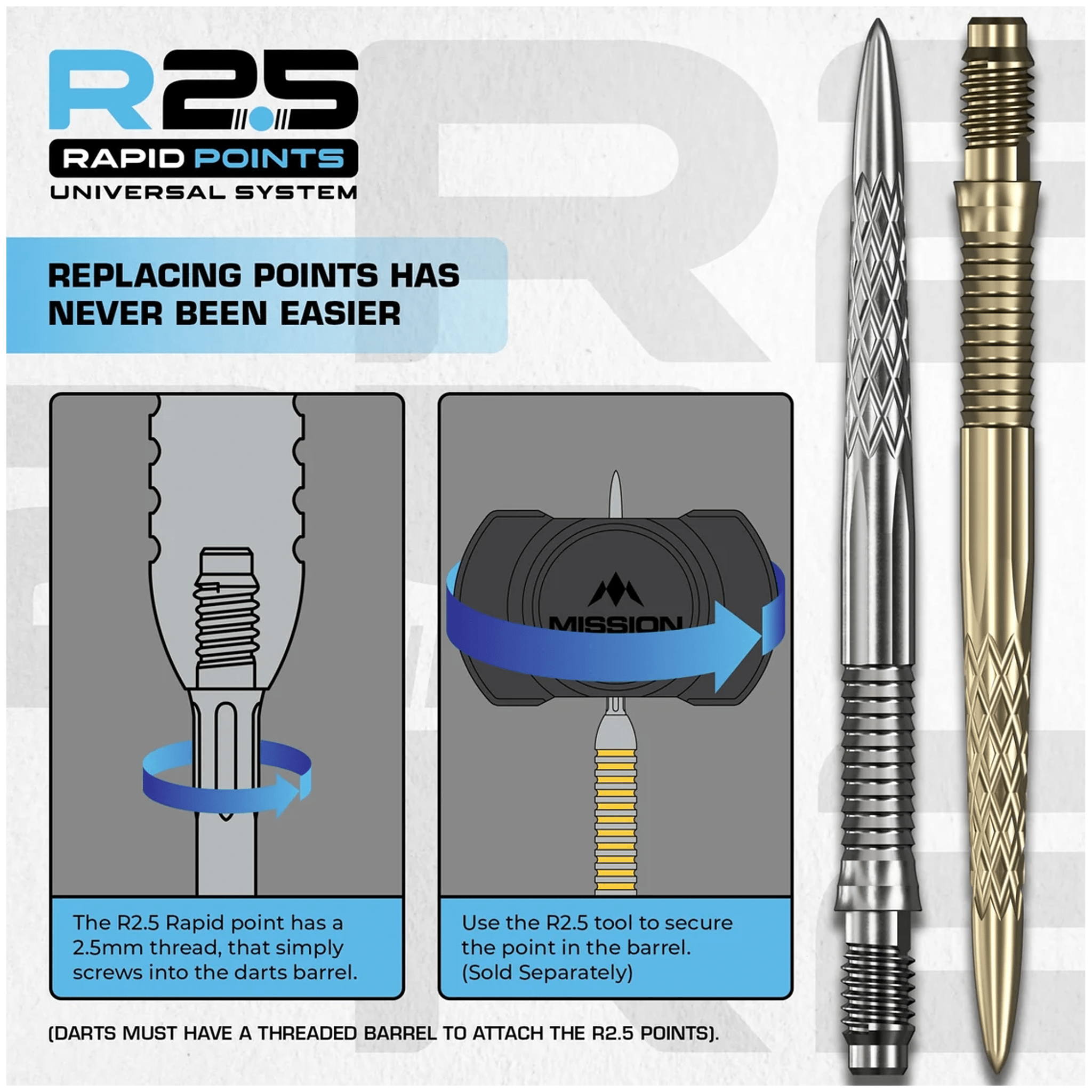 Mission DSX - R2.5 Rapid Dart Points Dart Points