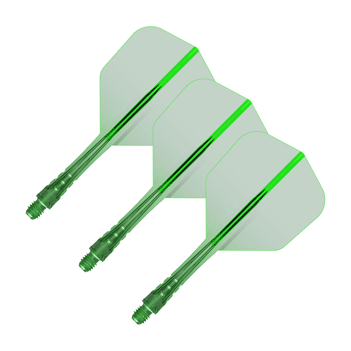 Mission Force 90 Vortex - All In One Flight & Shaft No. 6 / Intermediate / Green All In One Dart Flights
