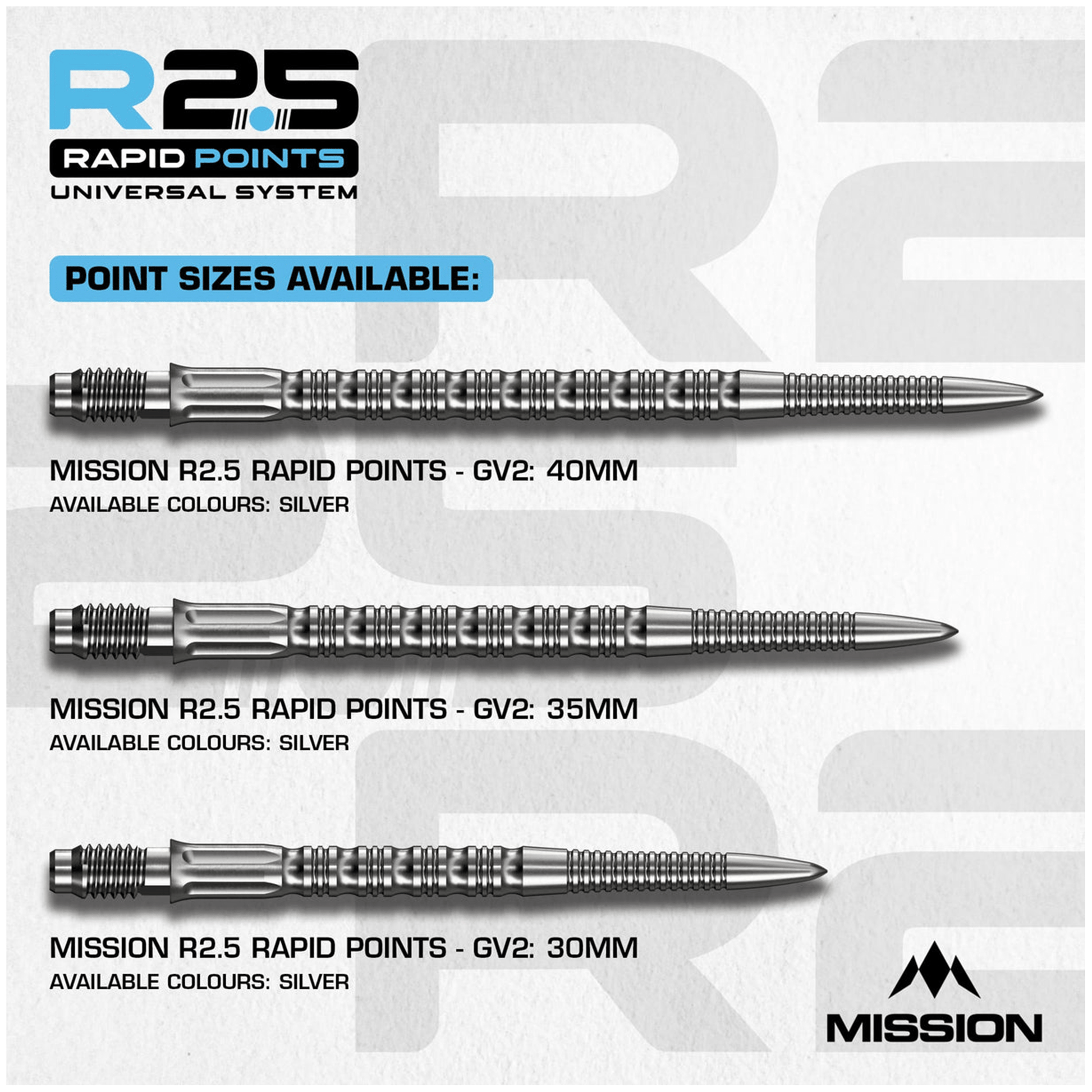 Mission GV2 - R2.5 Rapid Dart Points Dart Points