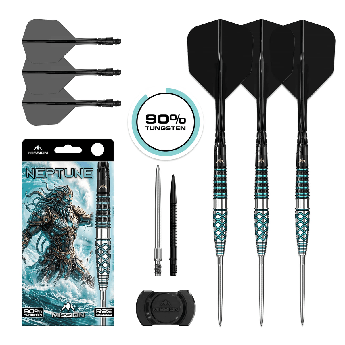 Neptune R2.5 Rapid Point - 90% Tungsten Steel Tip Darts