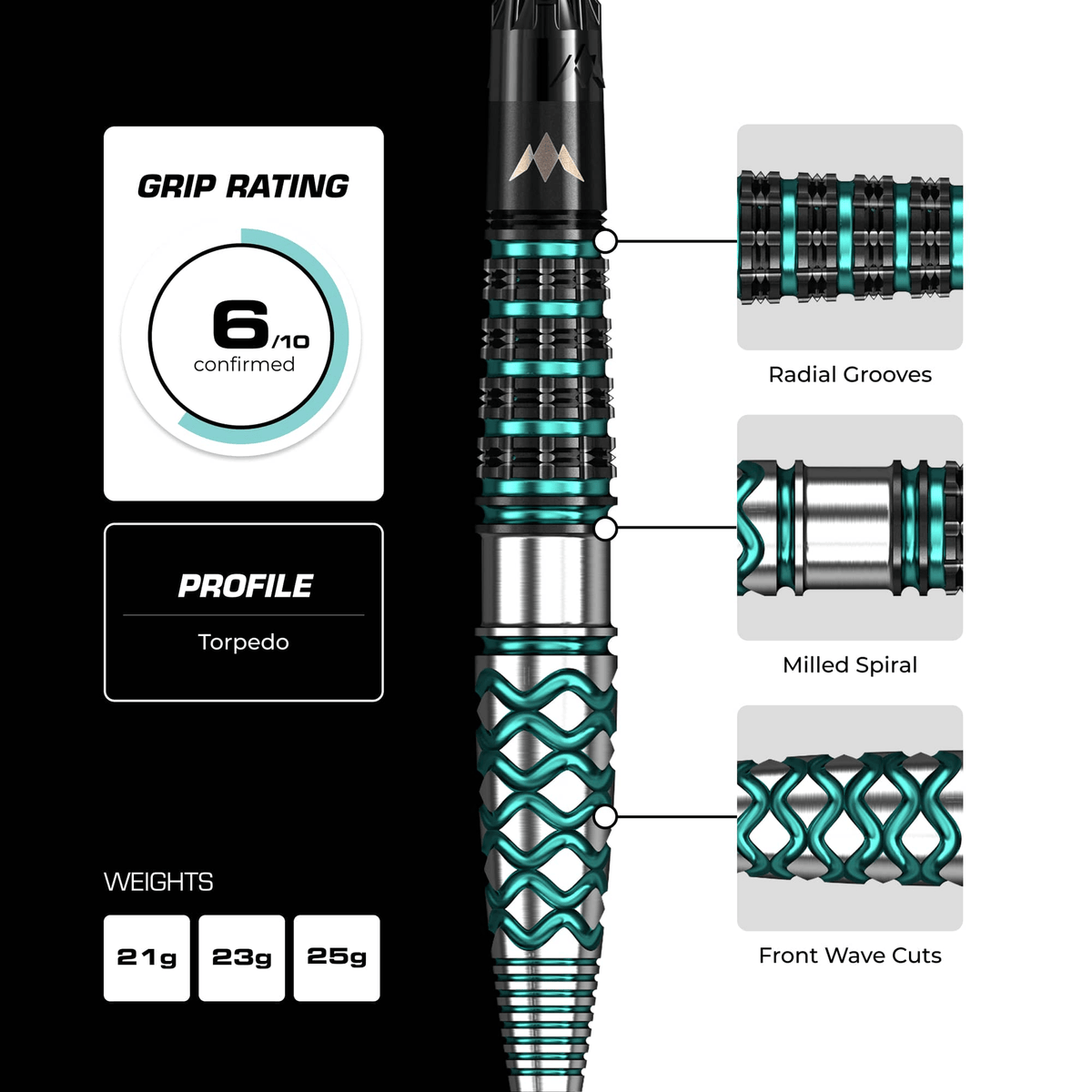 Neptune R2.5 Rapid Point - 90% Tungsten Steel Tip Darts