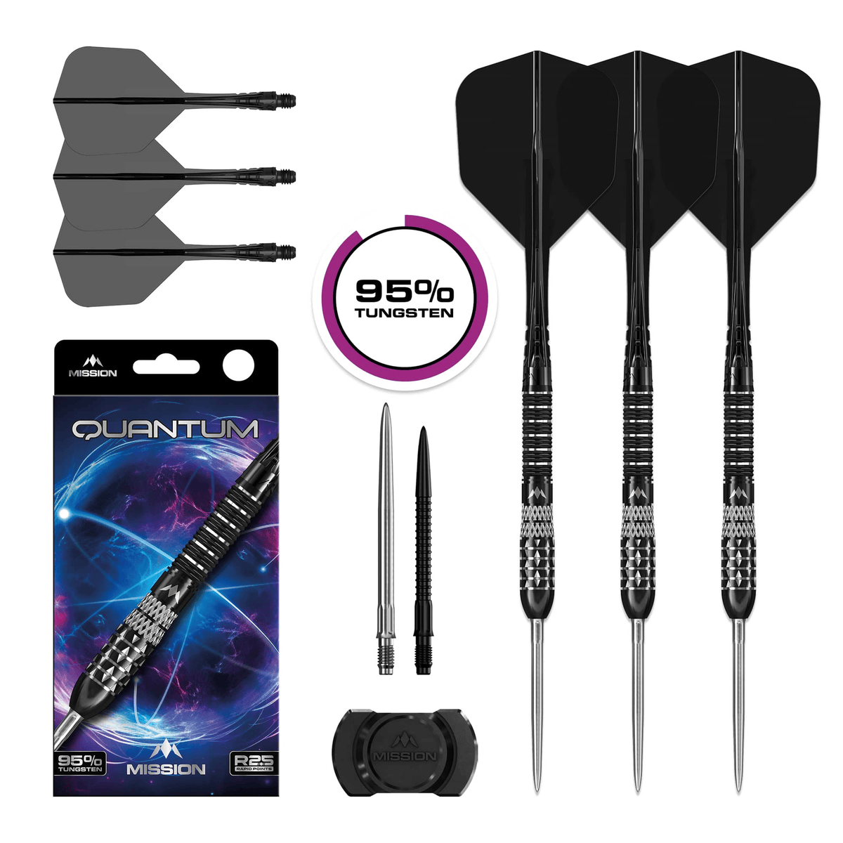 Quantum R2.5 Rapid Point - 95% Tungsten Steel Tip Darts