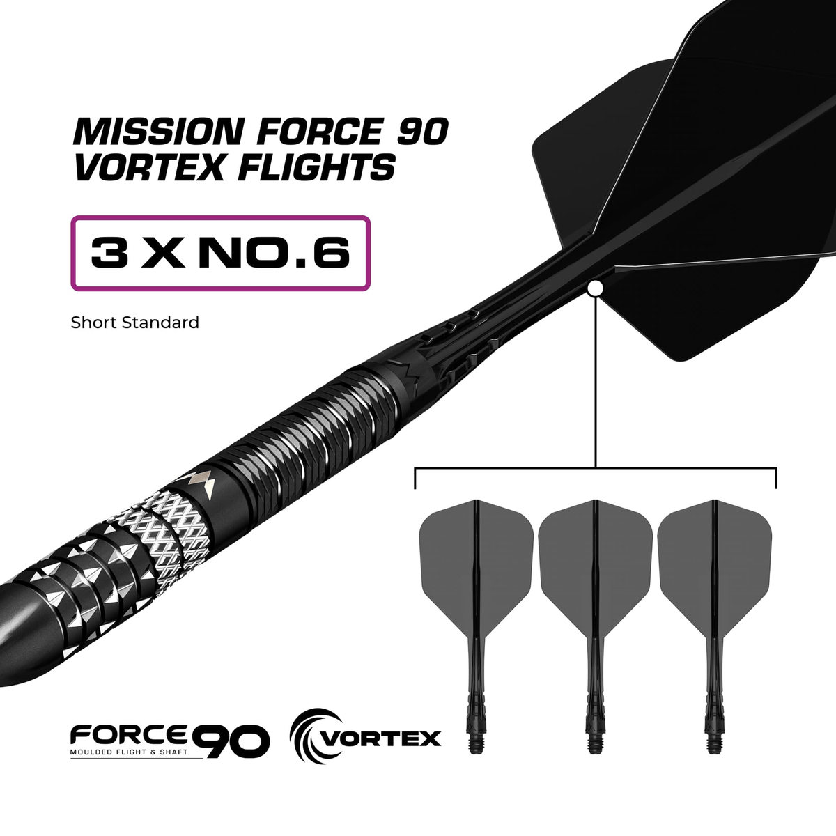 Quantum R2.5 Rapid Point - 95% Tungsten Steel Tip Darts