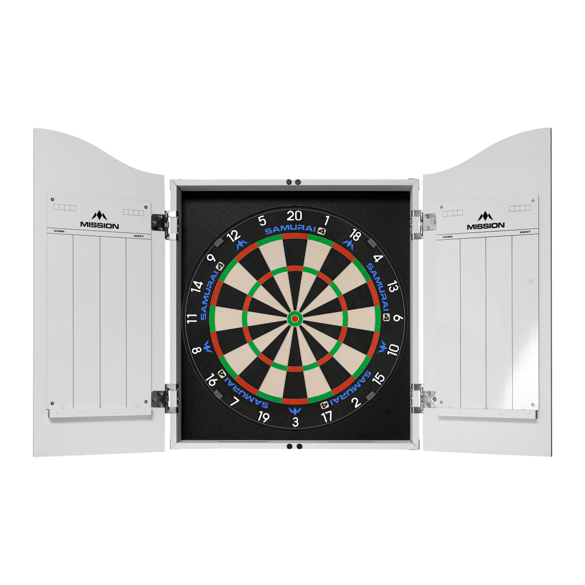 Mission Samurai 4 Dartboard & Cabinet Bundle Dartboard Bundles