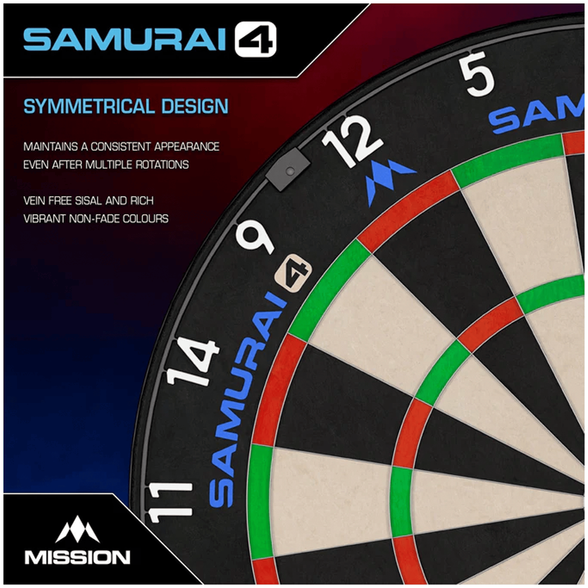 Mission Samurai 4 Dartboard & Cabinet Bundle Dartboard Bundles