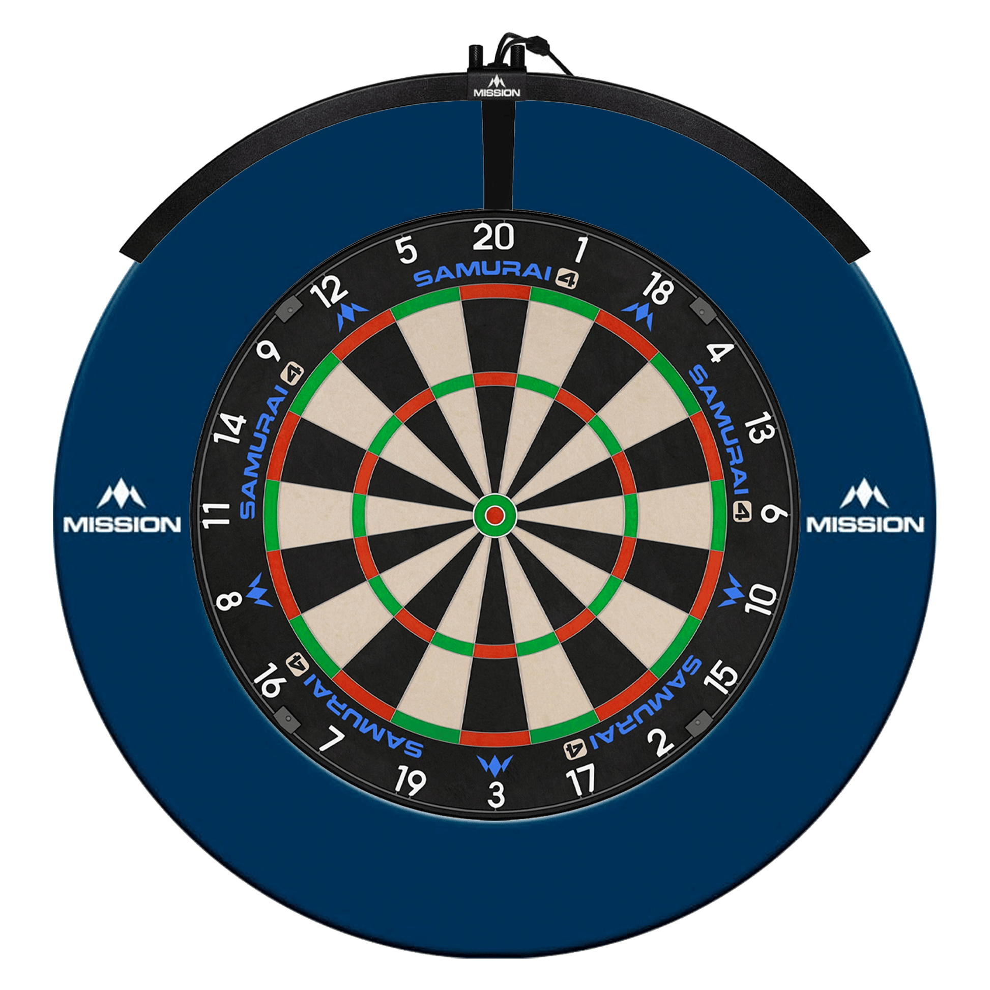 Mission Samurai 4 Dartboard, Surround & Torus Light Bundle Dartboard Bundles