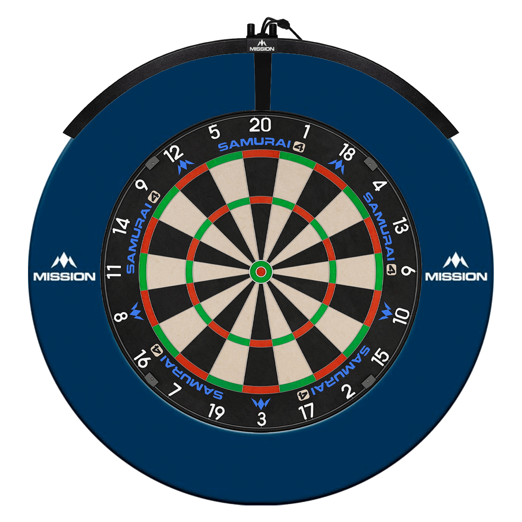 Mission Samurai 4 Dartboard, Surround & Torus Light Bundle Dartboard Bundles