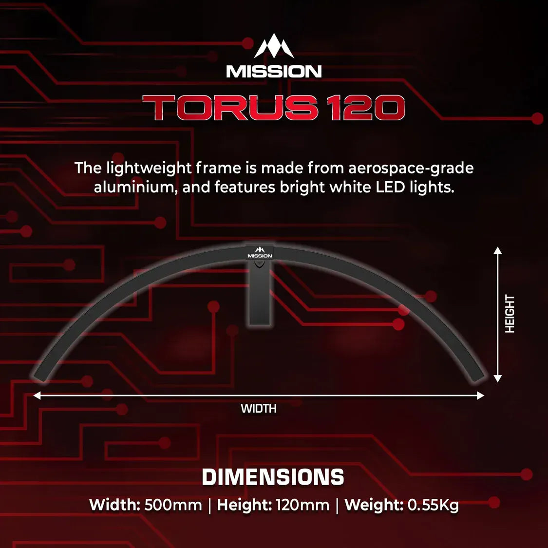 Mission Samurai 4 Dartboard, Surround & Torus Light Bundle Dartboard Bundles