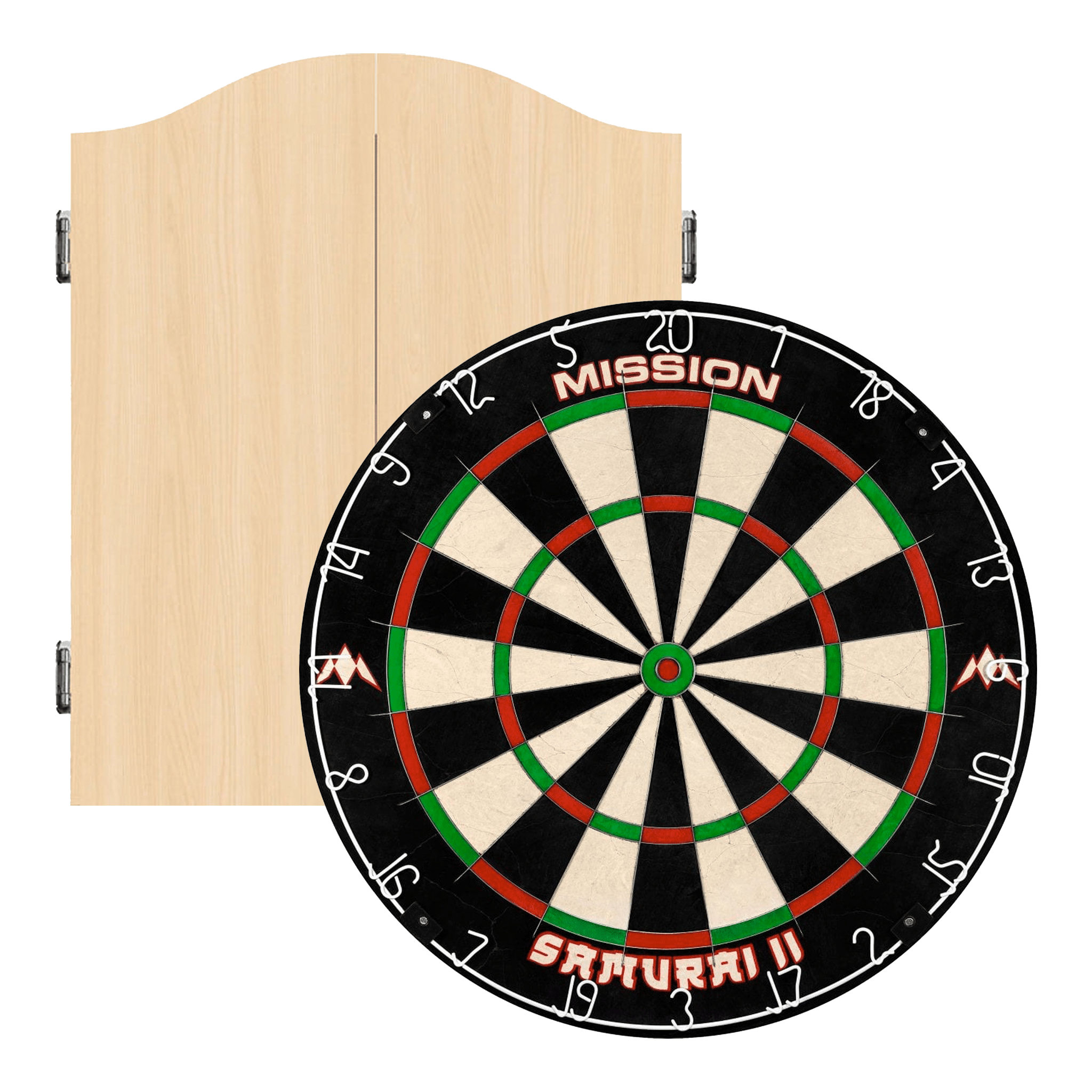 Mission Samurai II Dartboard & Cabinet Bundle Dartboard Bundles